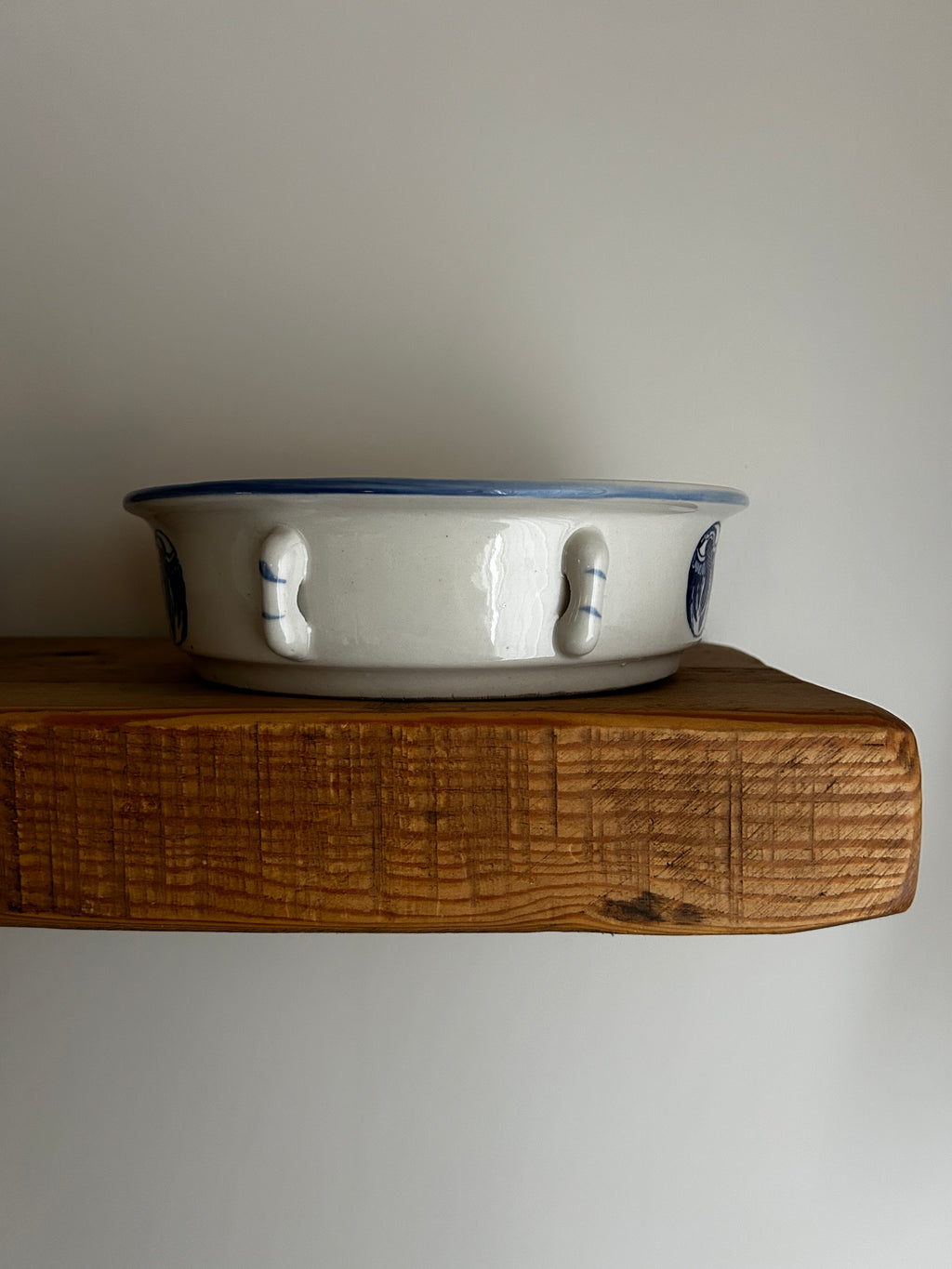 Mid Century Ceramic Dog Bowl vII