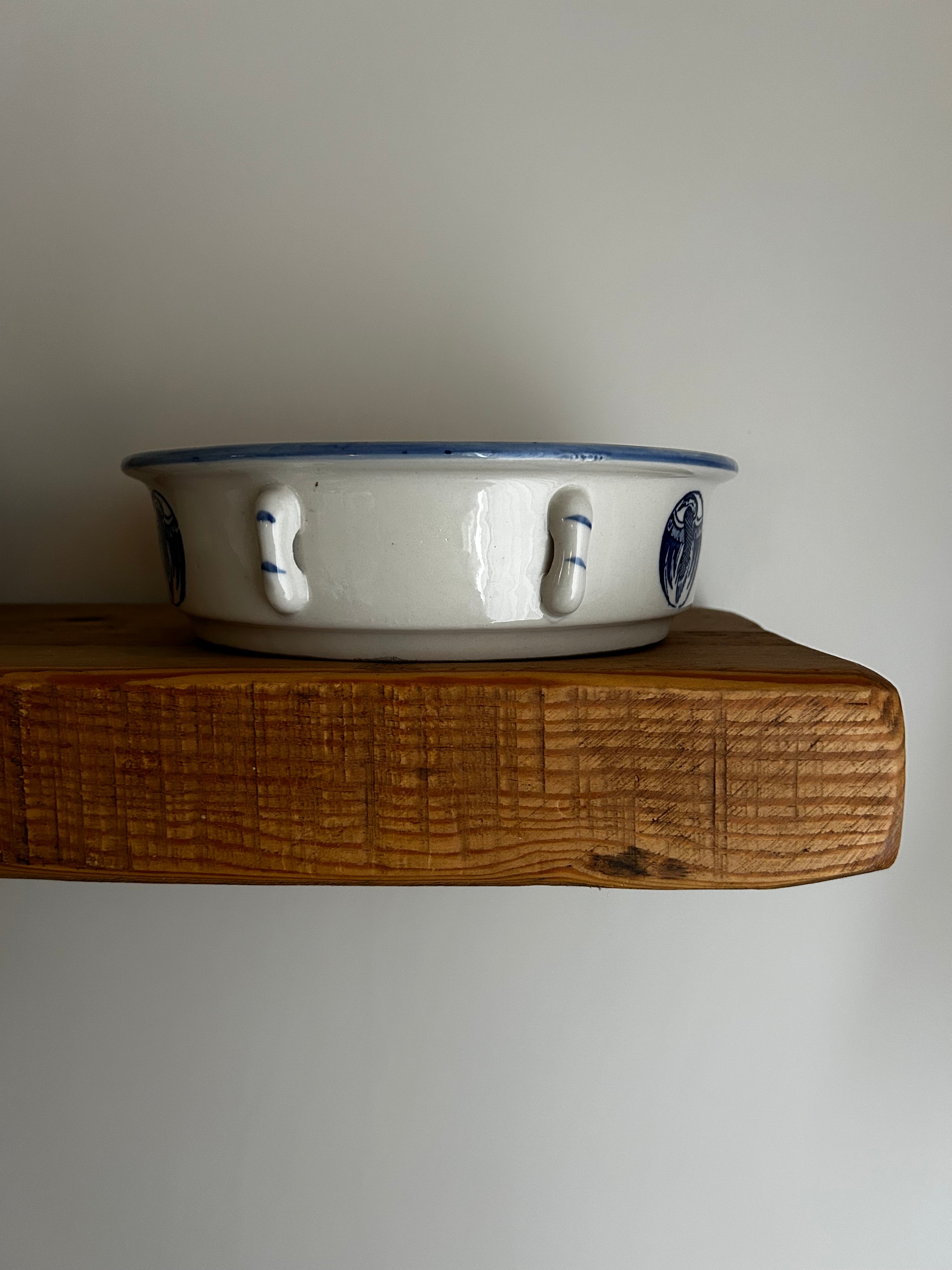 Mid Century Ceramic Dog Bowl vII