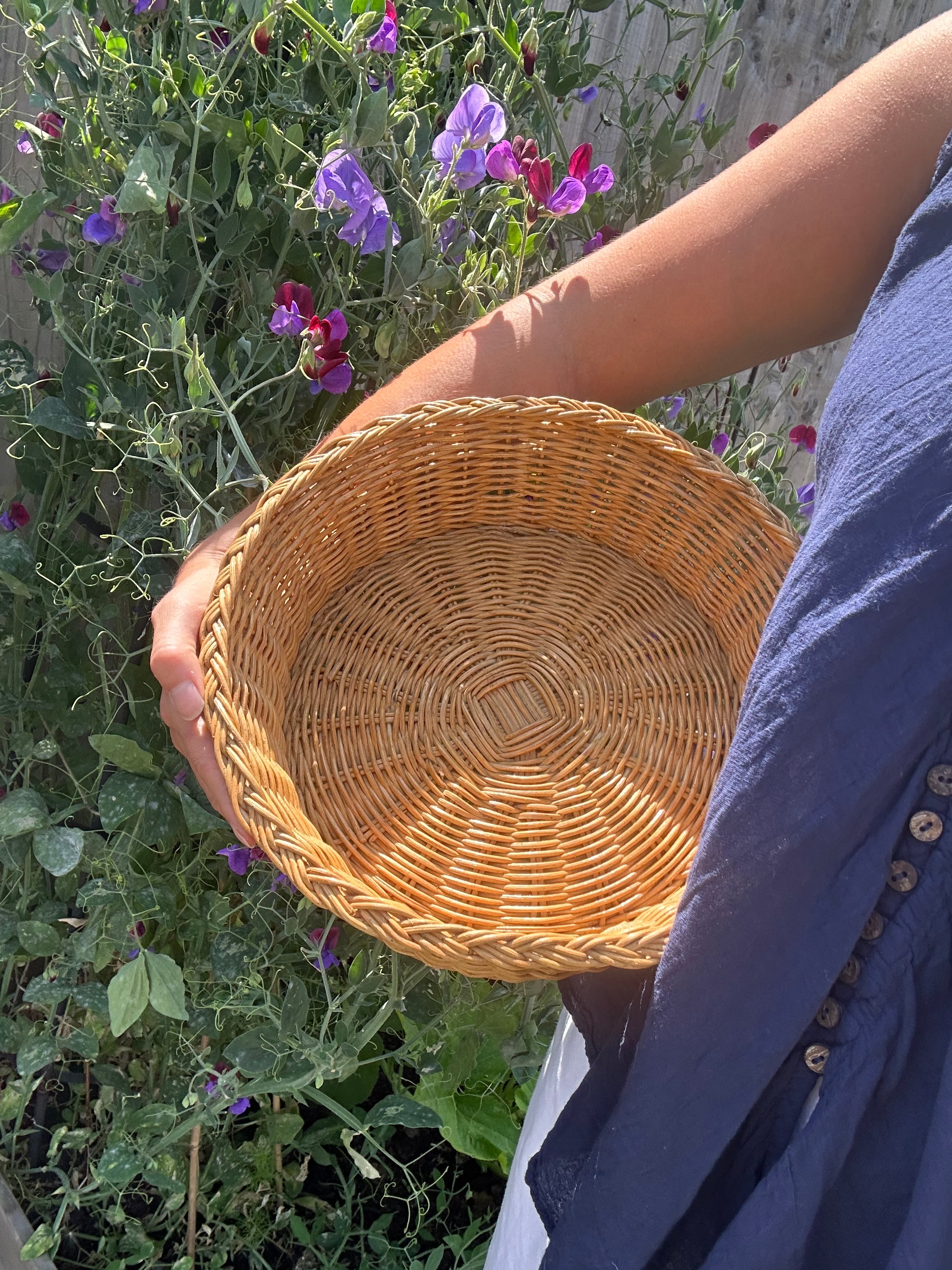 Round Rattan Woven Basket