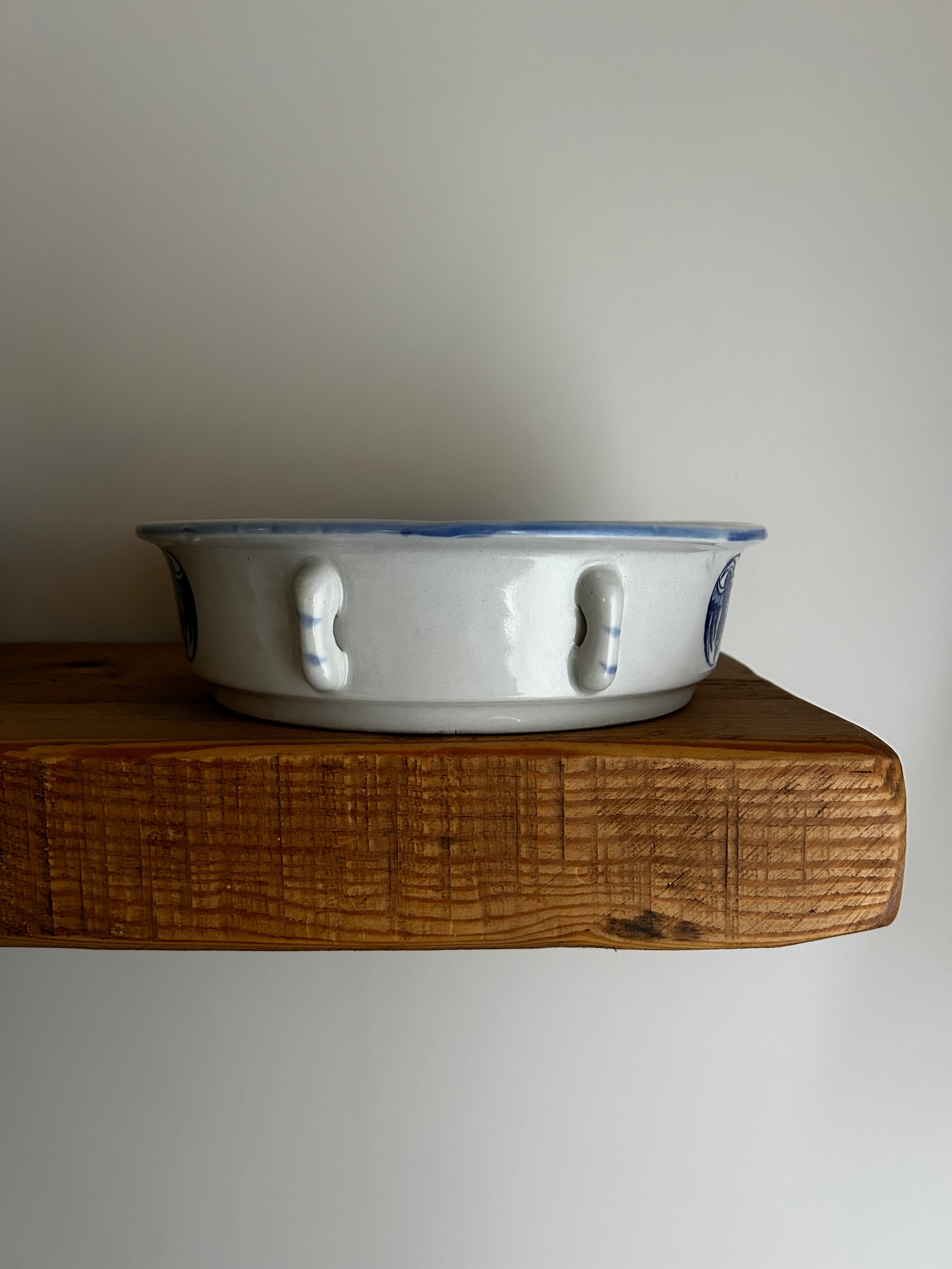 Mid Century Ceramic Dog Bowl vI