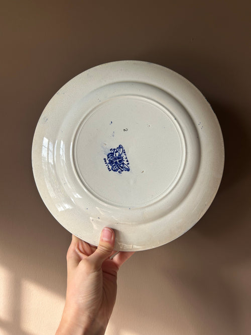 Antique 1890s Elijah Brain Blue Willow Plate – Fenton Pottery Staffordshire Transferware