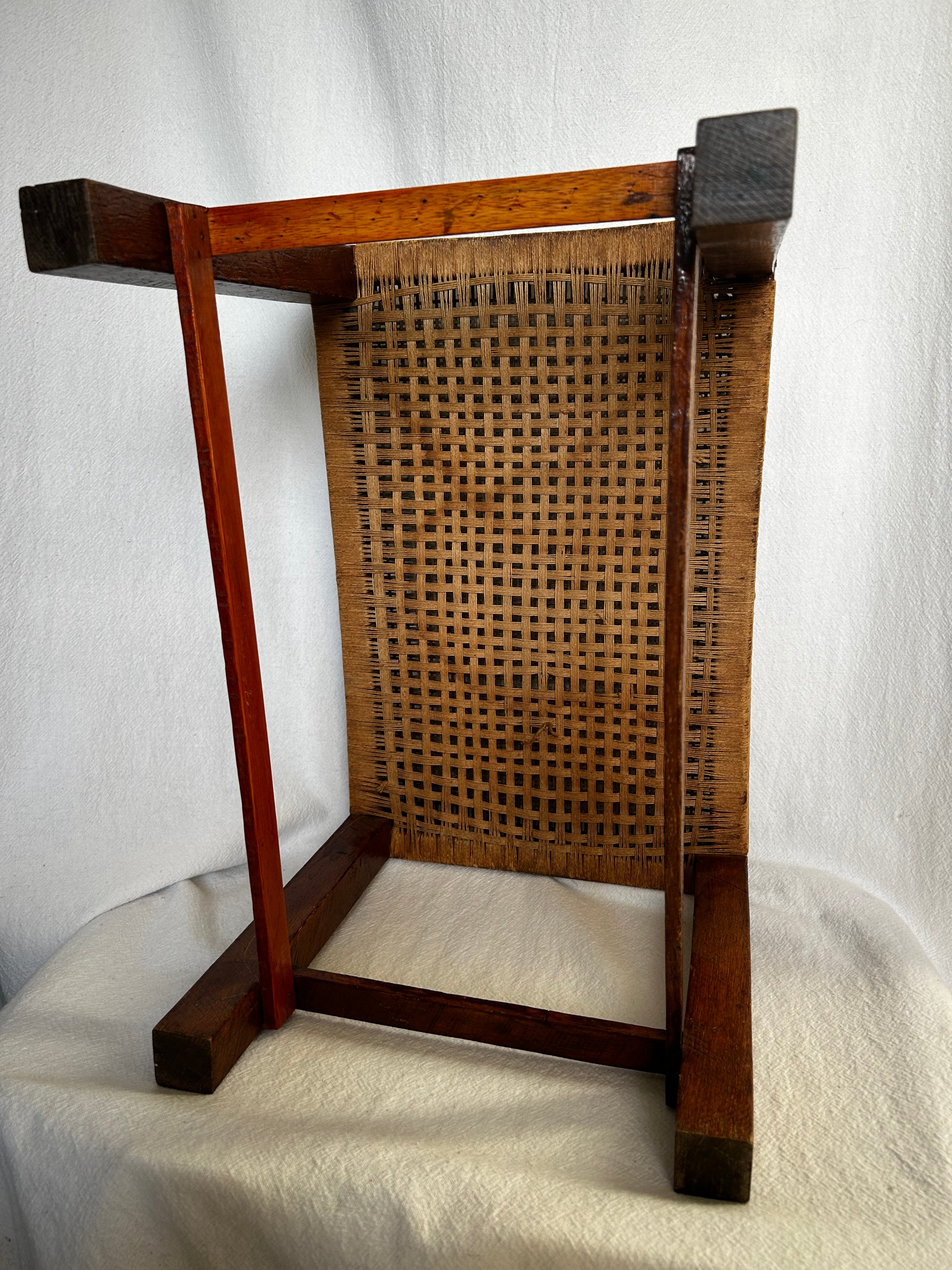 String Woven Weave Wooden Stool Bench