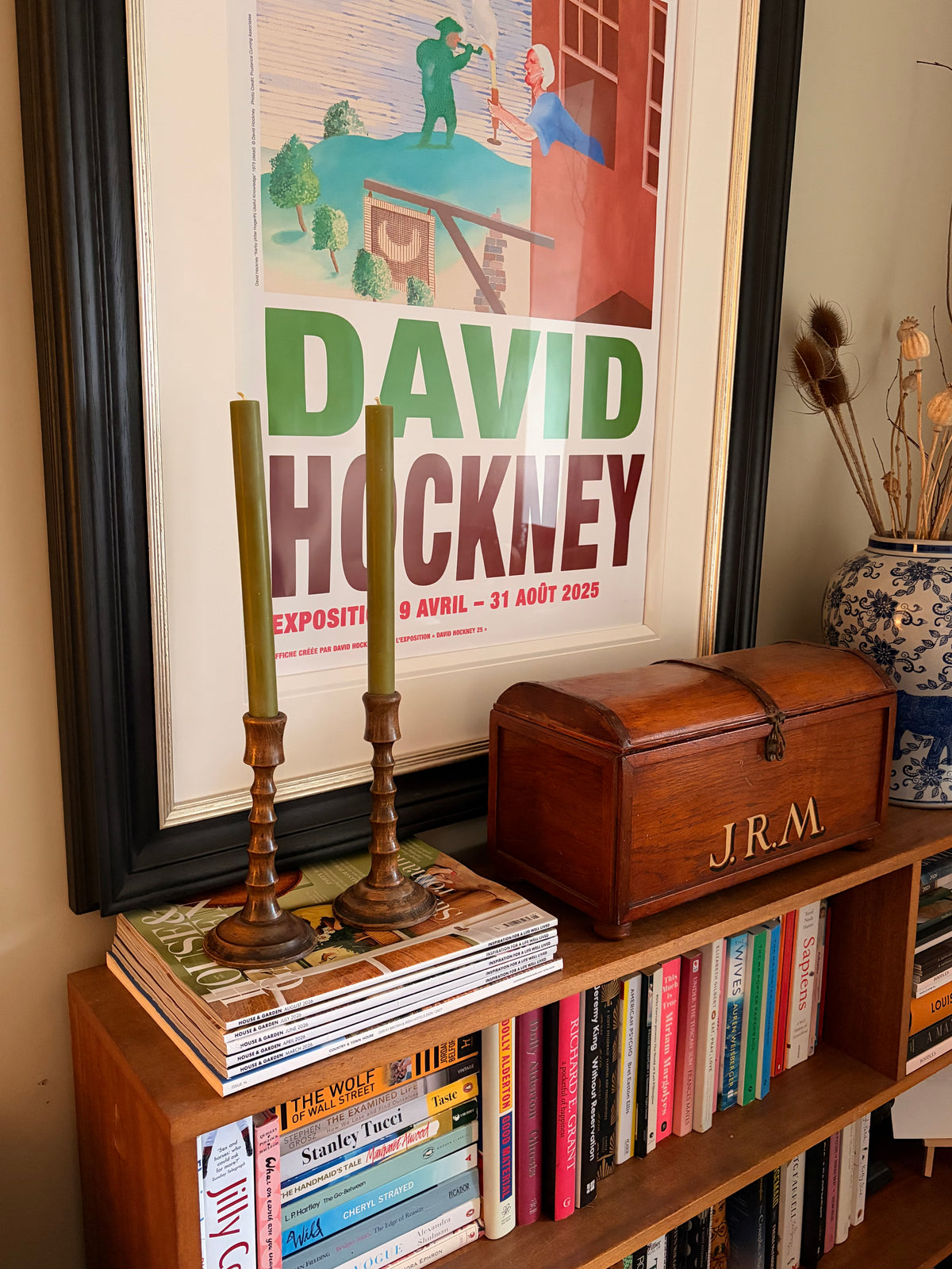 Pair of Vintage Turned Wood Candlesticks