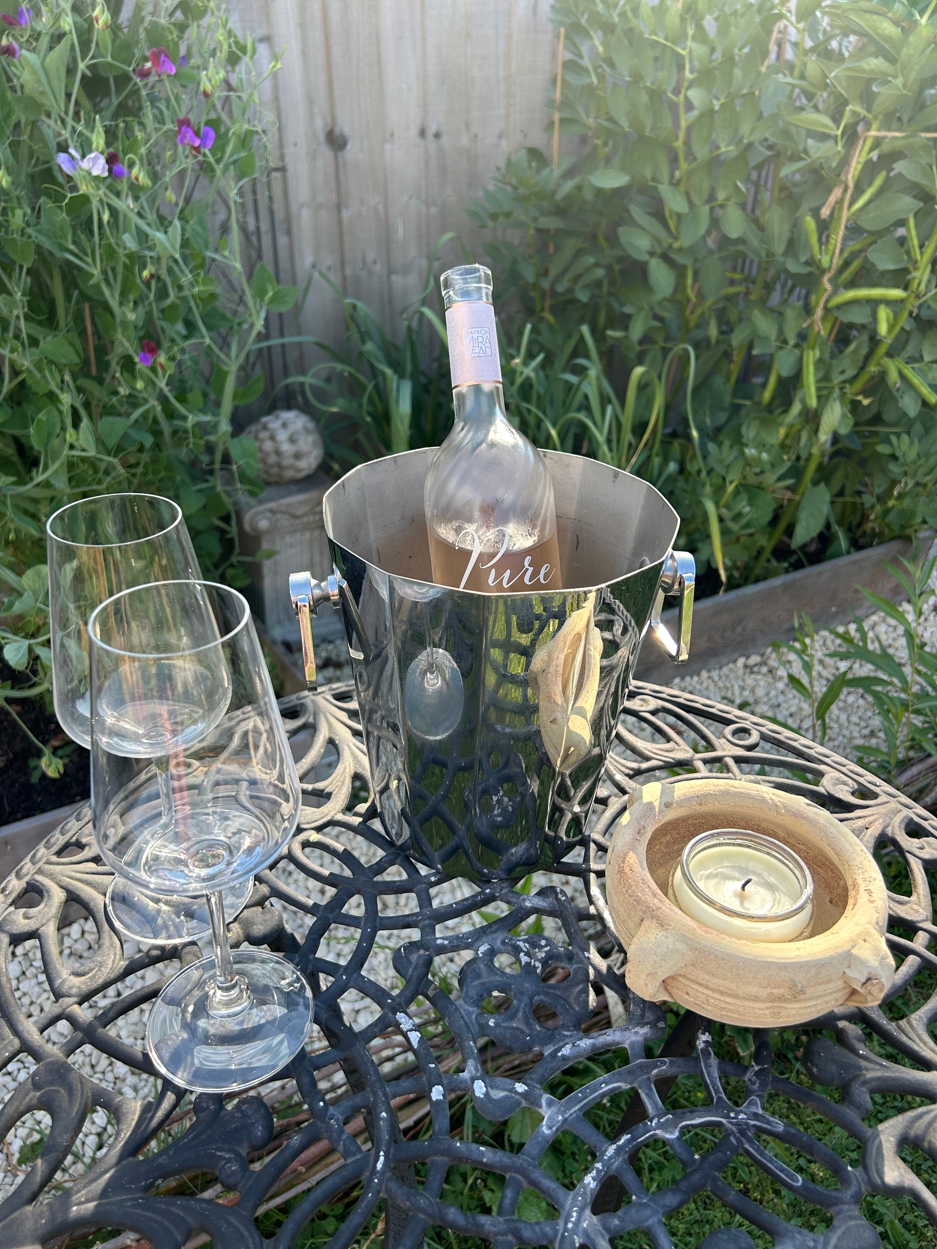 Vintage French André Leroy Metal Champagne Bucket | Mid-Century Ice Cooler, c. 1960s