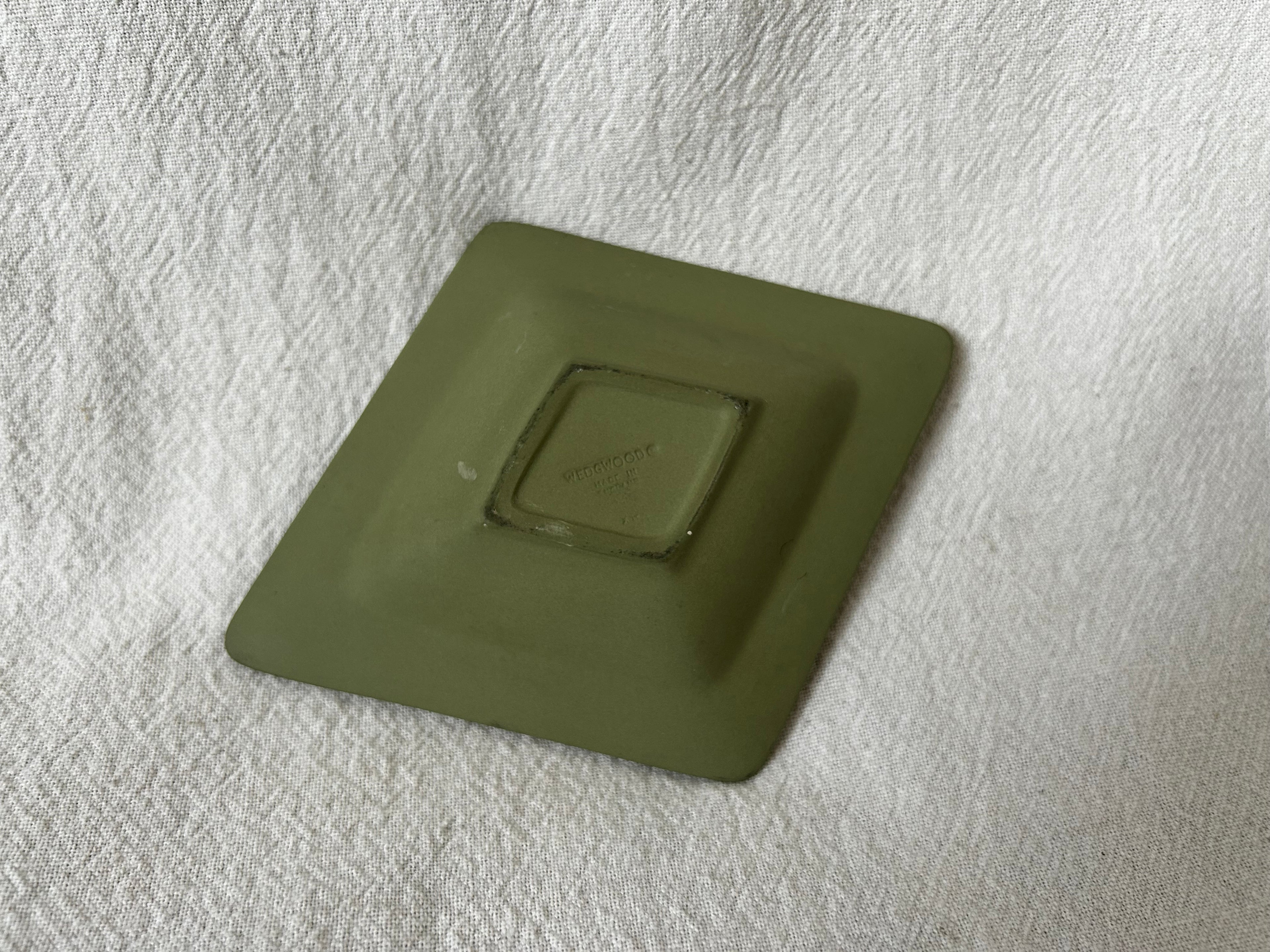 Wedgwood Jasperware Sage Green Diamond Pin Tray