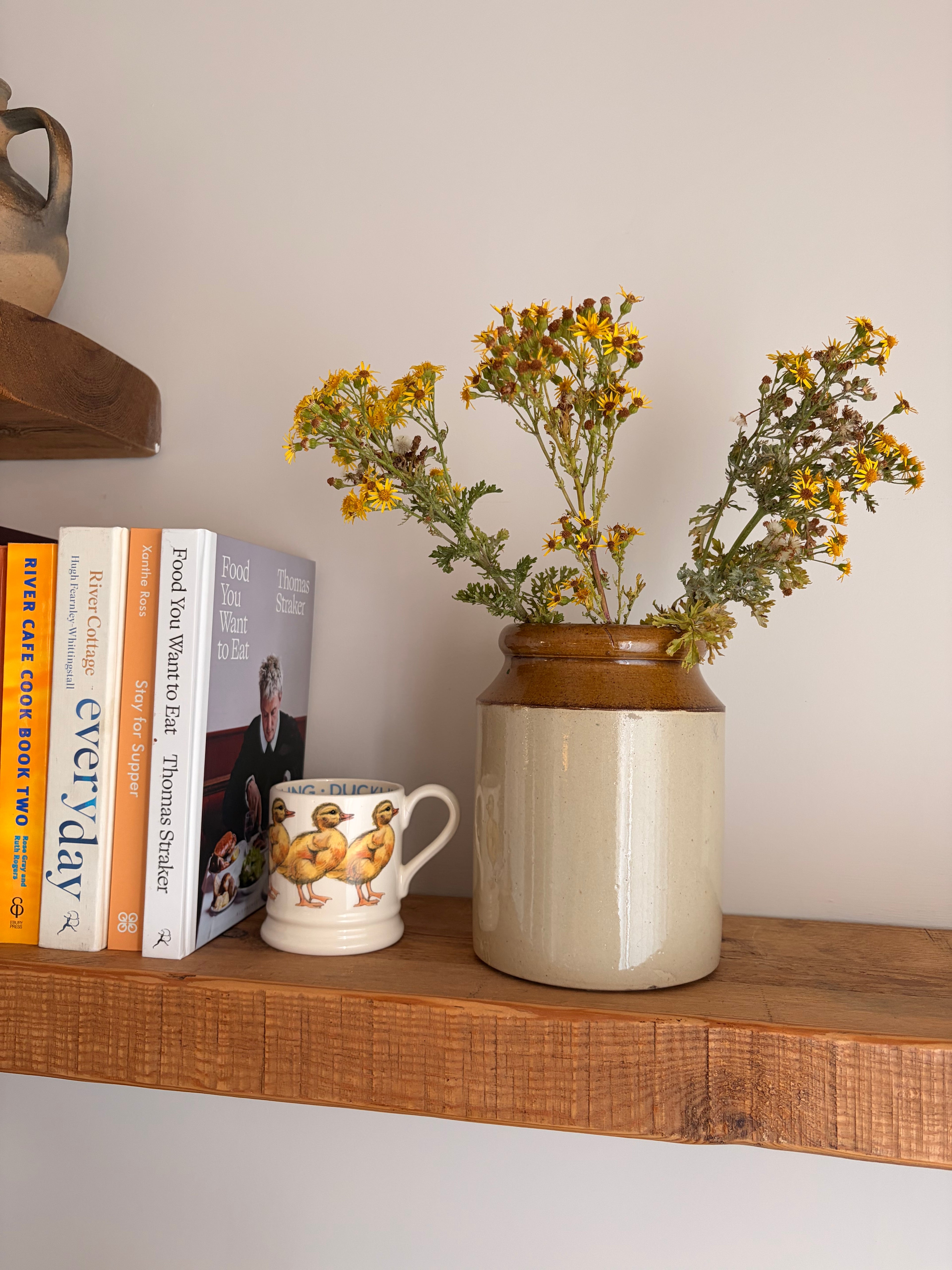Antique Two-Tone Stoneware Crock Jar