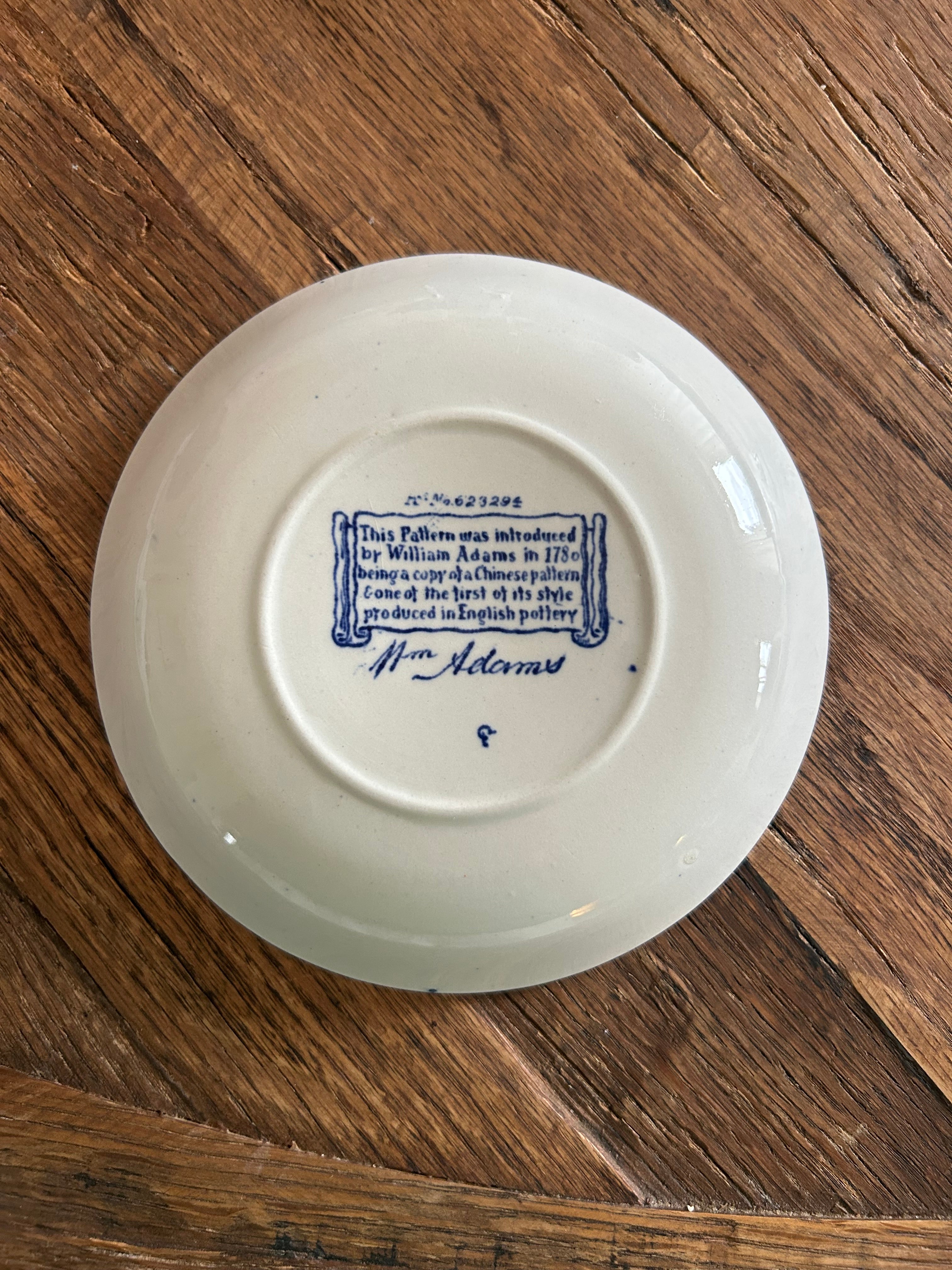 William Adams Cuckoo Pattern Trinket Dish / Saucer