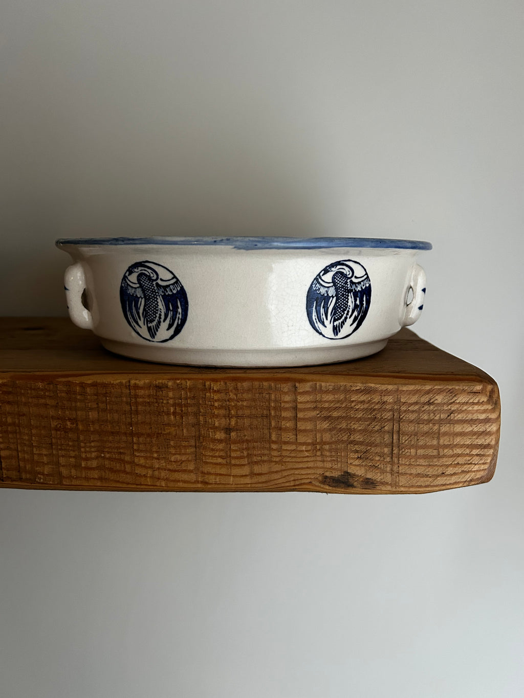 Mid Century Ceramic Dog Bowl vIII