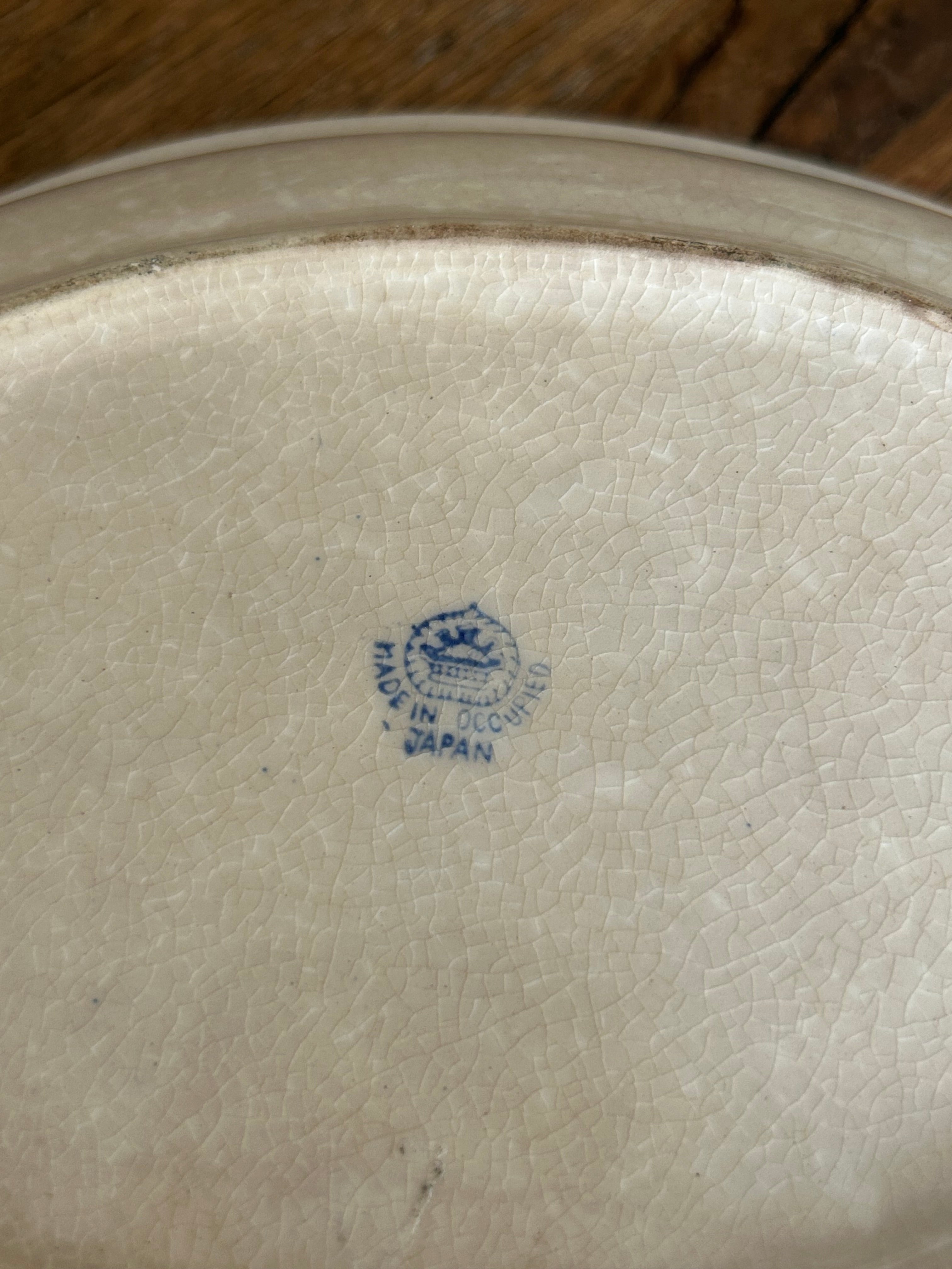 Vintage Willow Transferware Serving Dish
