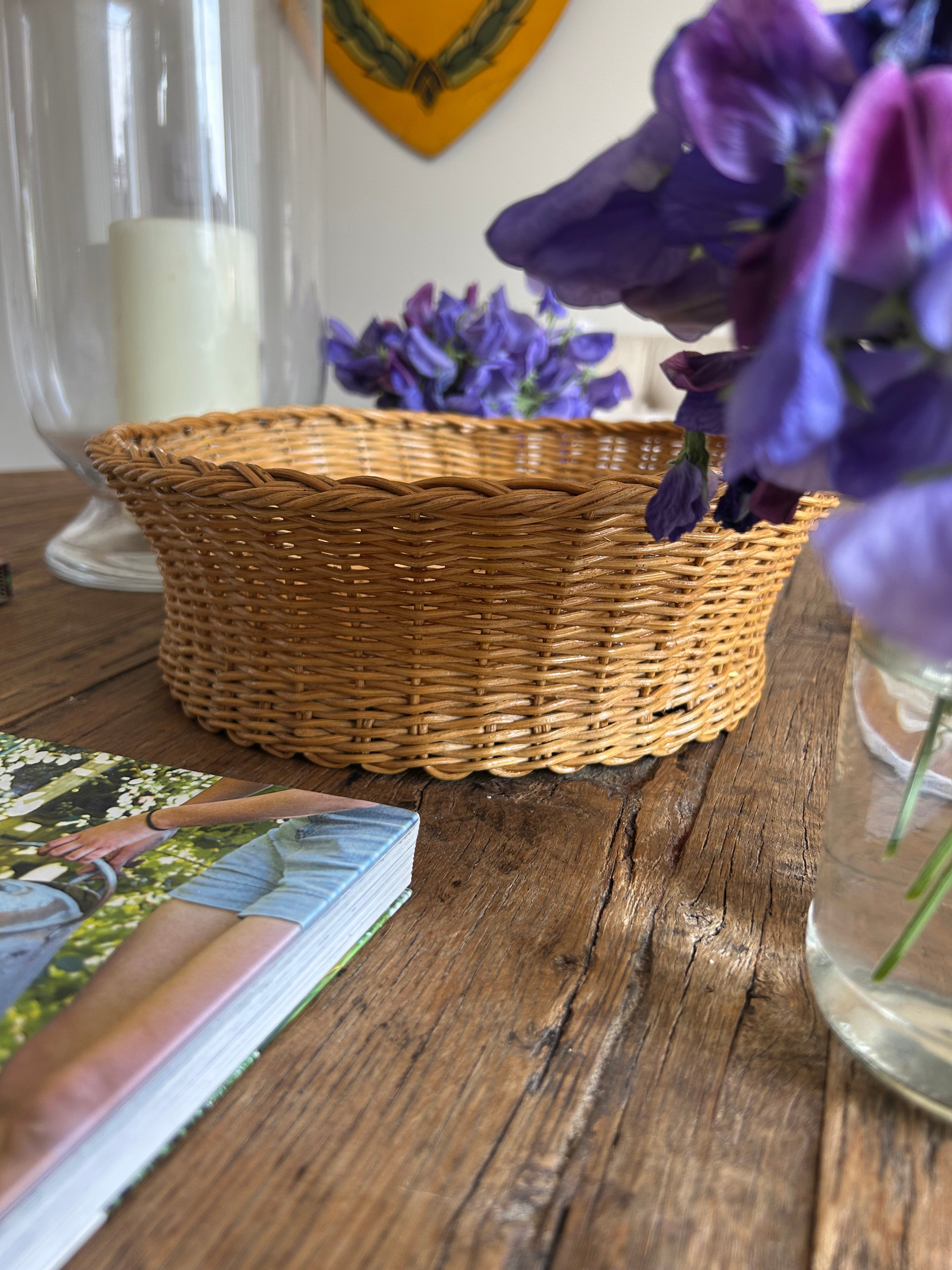 Round Rattan Woven Basket