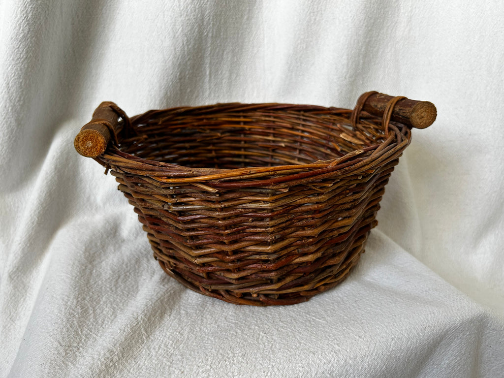 Handmade Round Wicker Basket