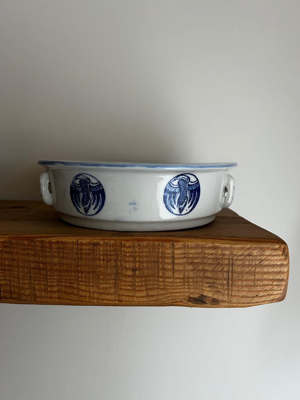 Mid Century Ceramic Dog Bowl vI