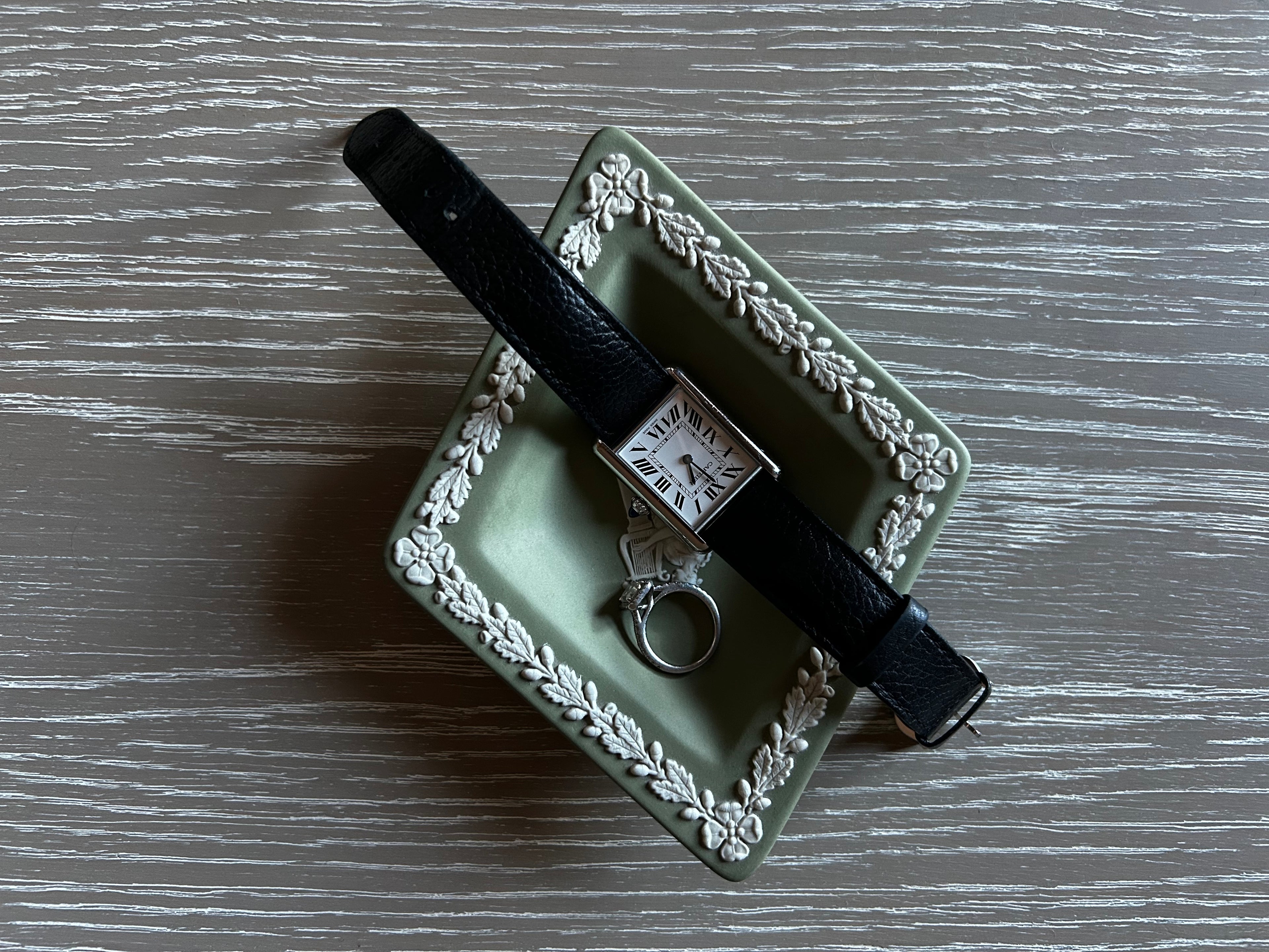 Wedgwood Jasperware Sage Green Diamond Pin Tray