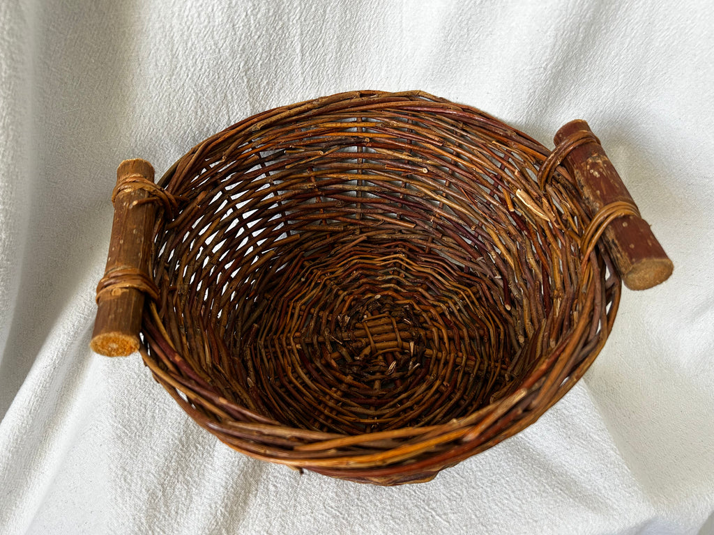 Handmade Round Wicker Basket