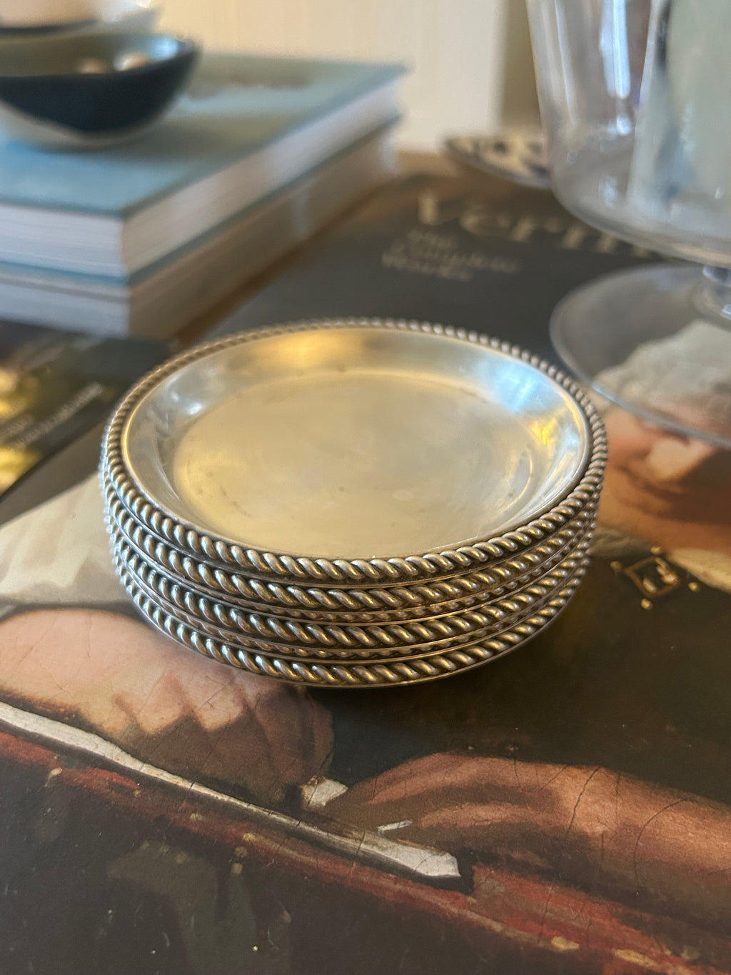 Set of 6 Vintage Braucke & Berkenhoff Silver Plated Coasters