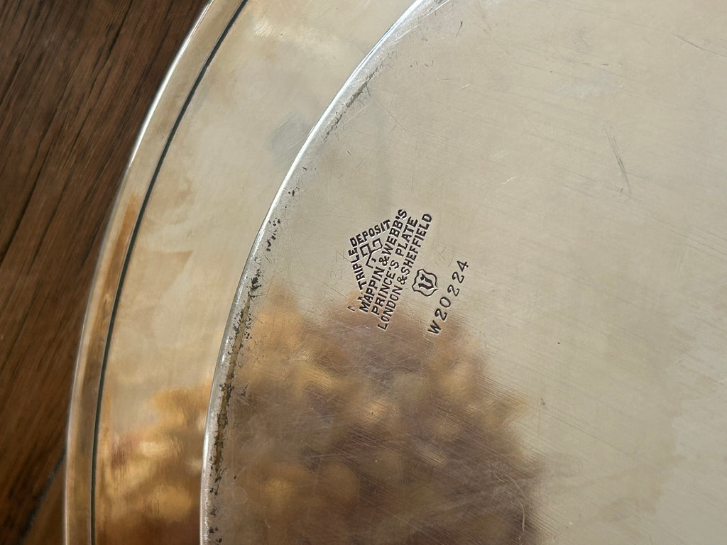 Antique Mappin & Webb Silver Plated Salver Plate (c. 1910s–1930s)