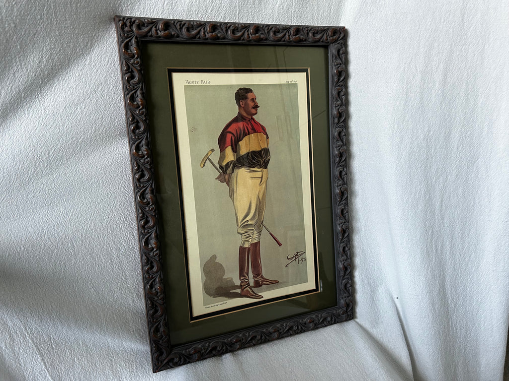 Framed Vanity Fair Polo Player Neil Haig Portrait