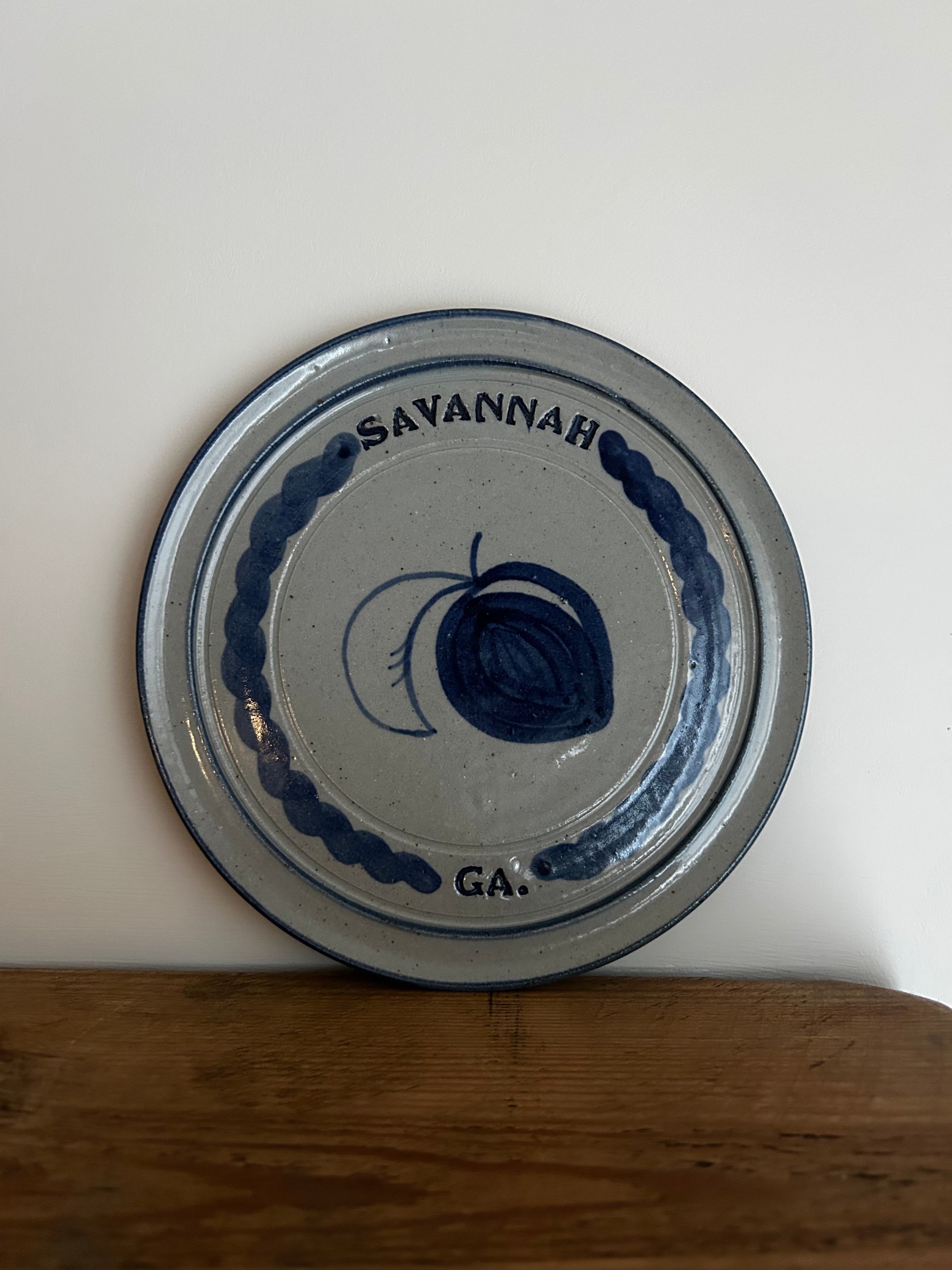 Savannah GA Hand-painted Plate 1996
