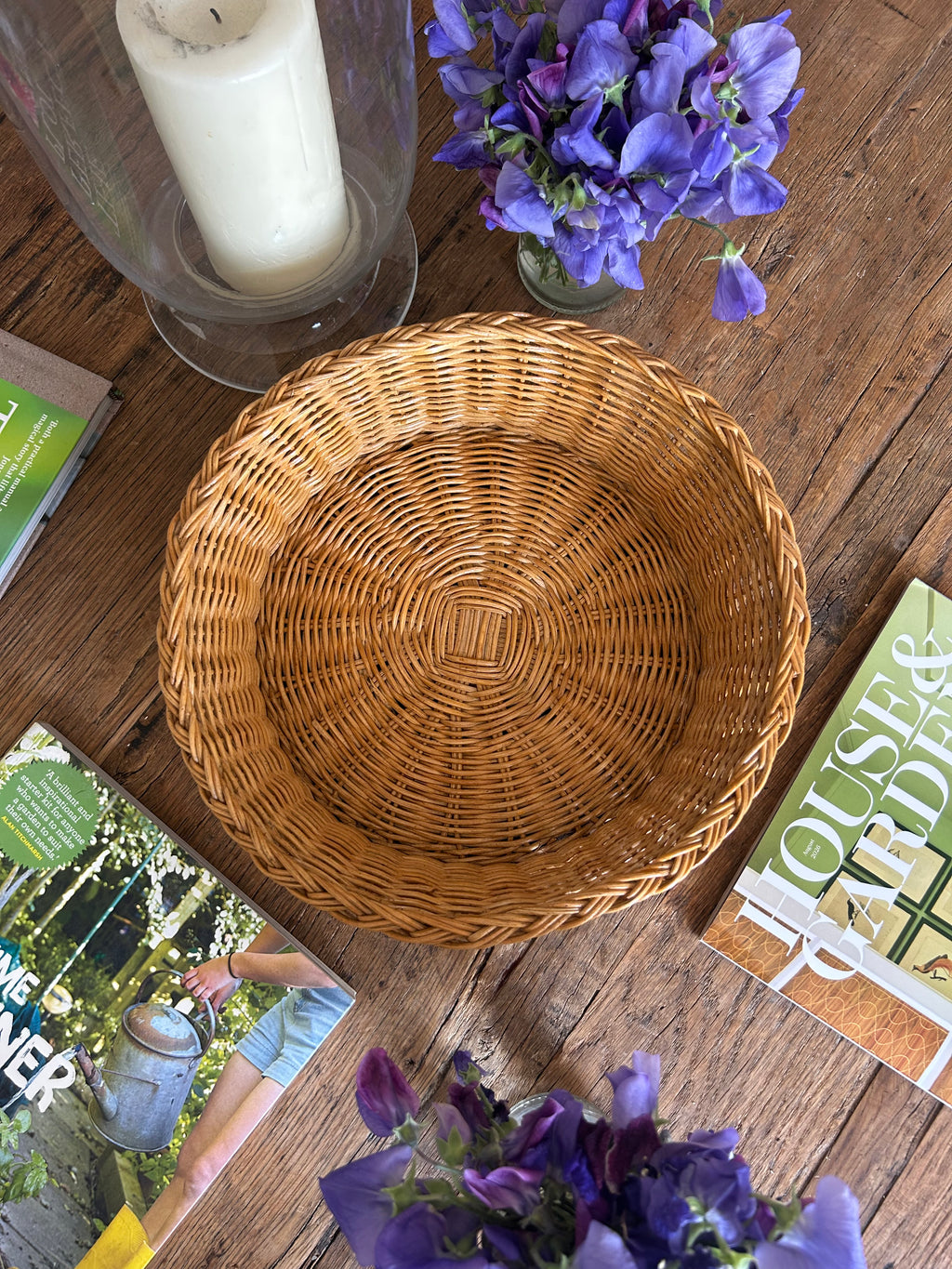 Round Rattan Woven Basket