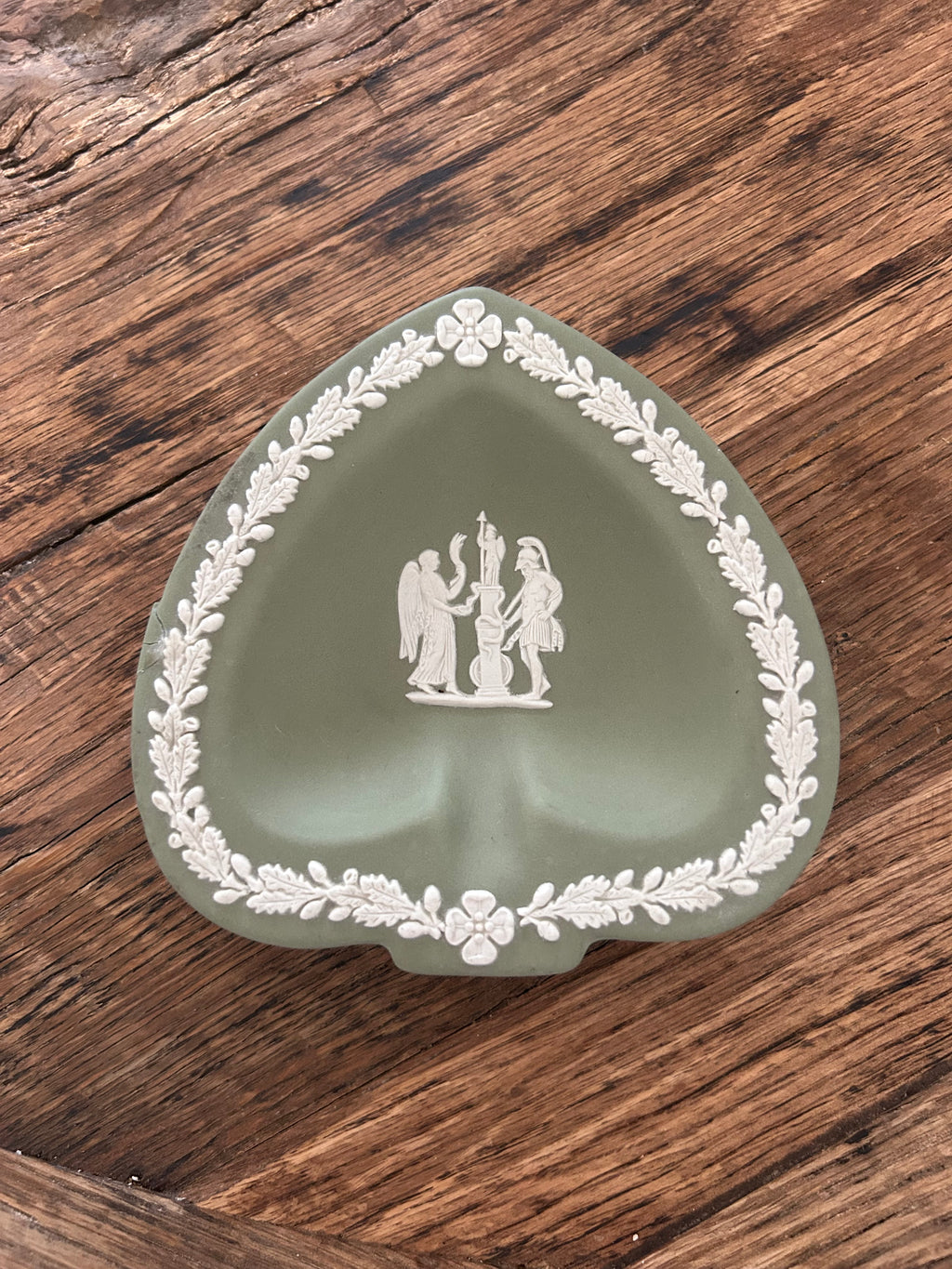 Wedgwood Jasperware Green Spade Pin Tray