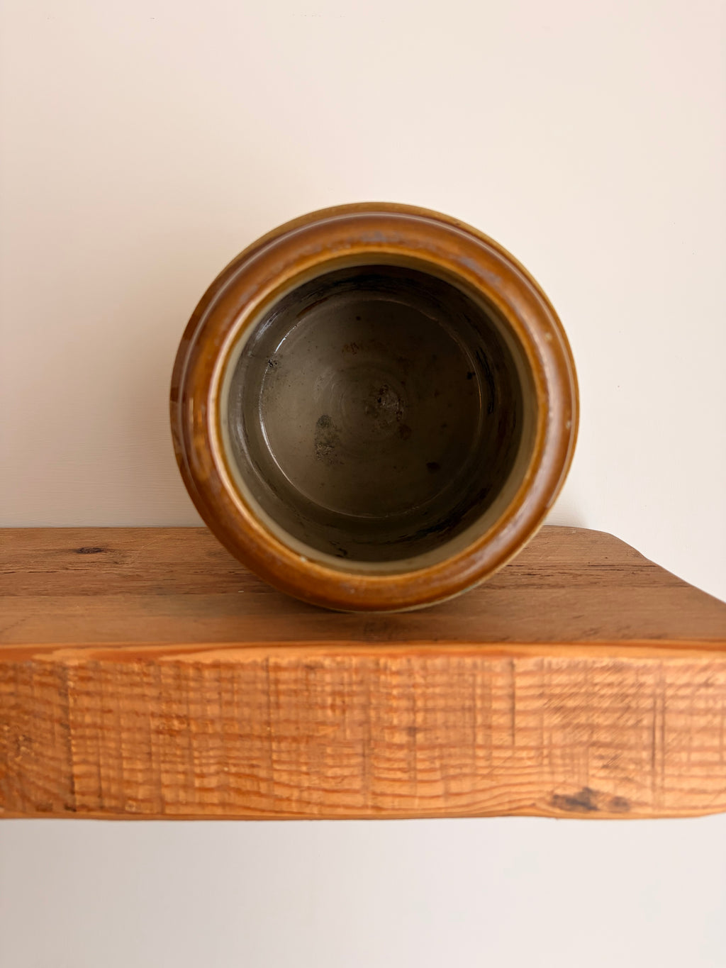 Antique Two-Tone Stoneware Crock Jar