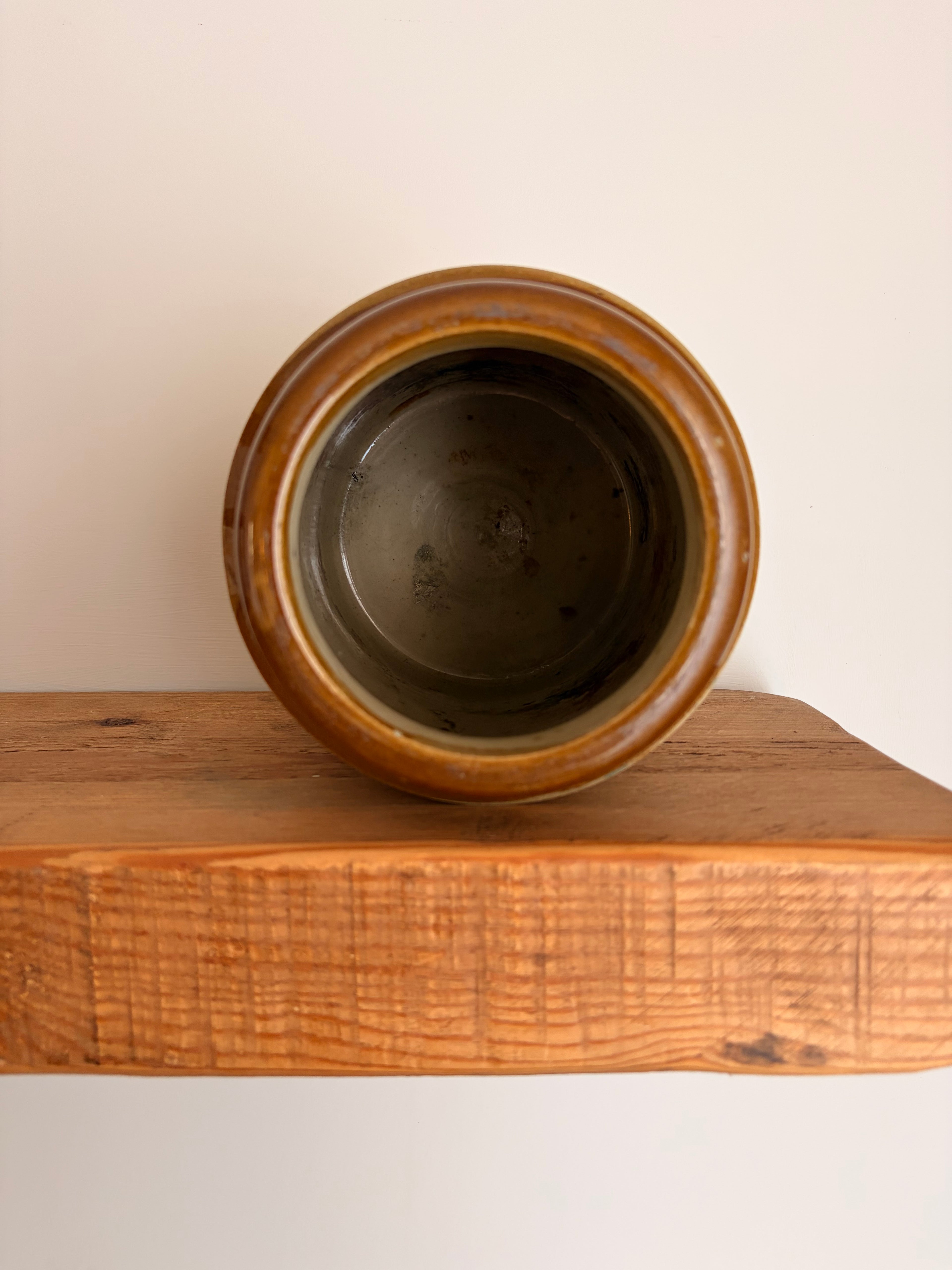 Antique Two-Tone Stoneware Crock Jar
