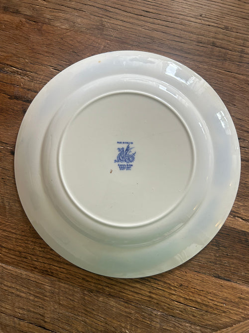 Antique Cauldon Potteries Blue Dragon Transferware Plate (c. 1920s)