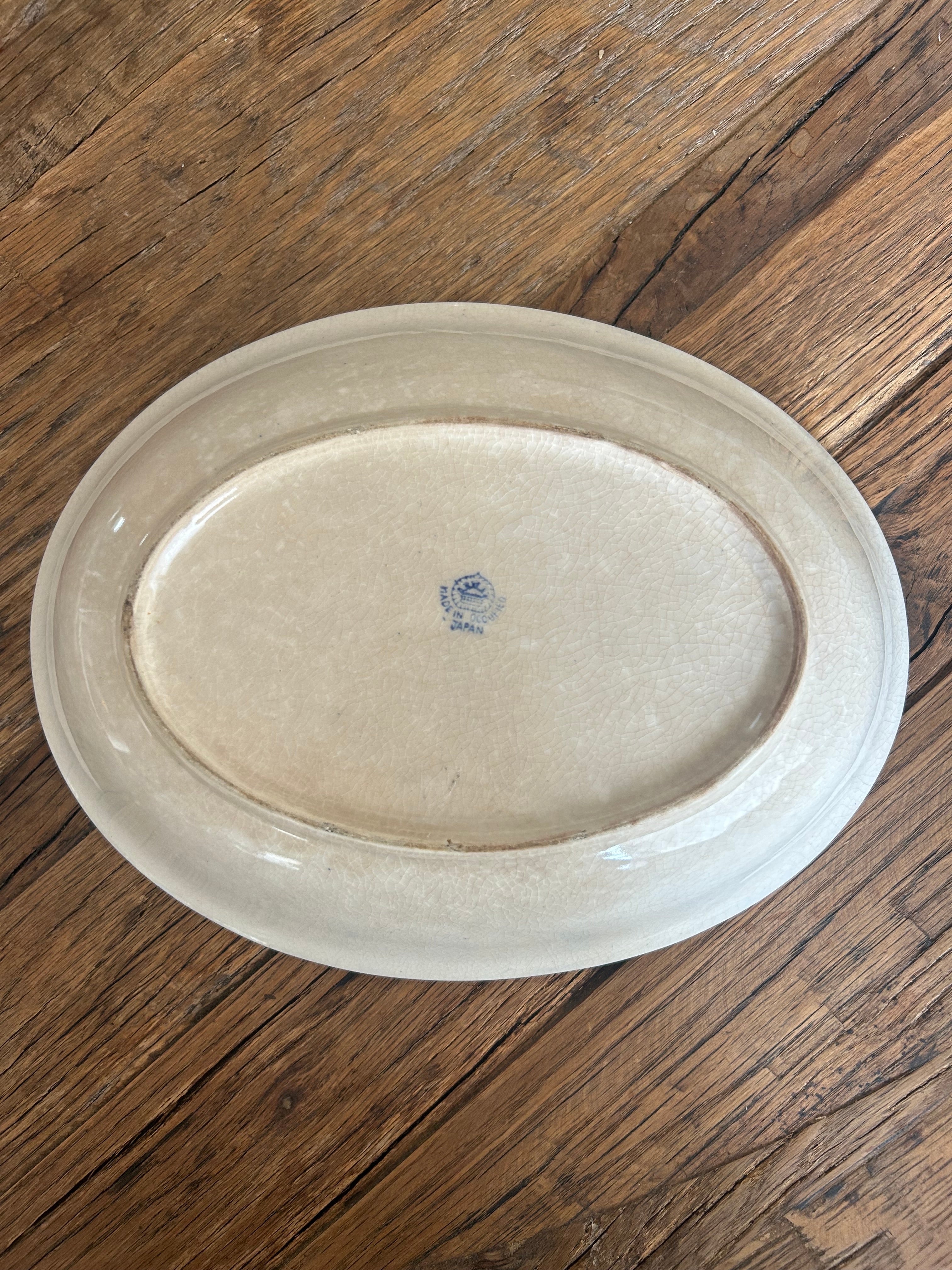 Vintage Willow Transferware Serving Dish