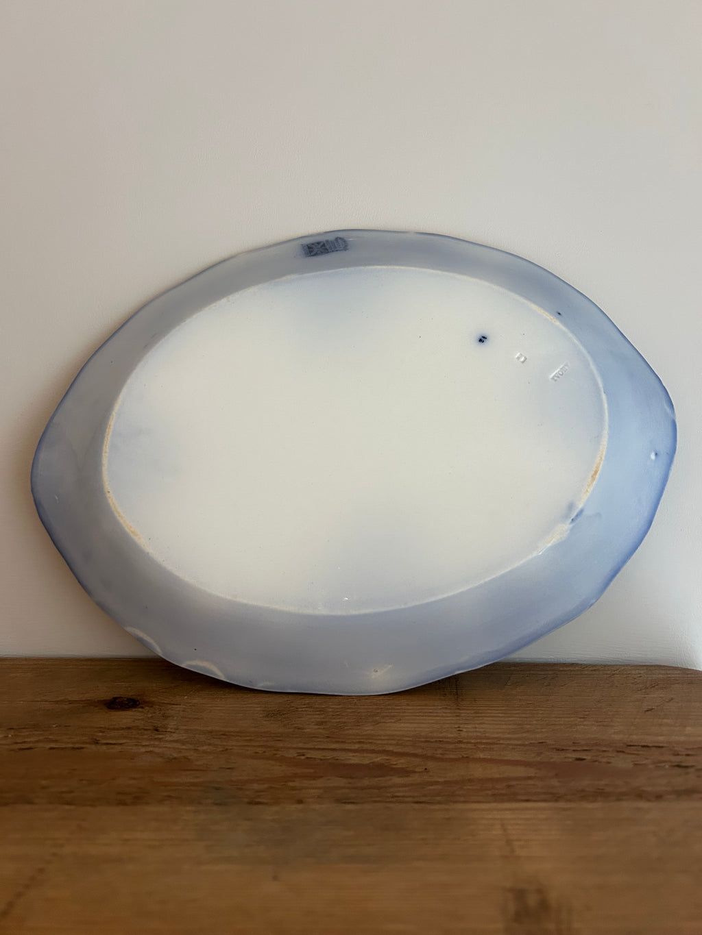 Antique J.H. Weatherby & Sons Flow Blue Platter – "Belmont" Pattern, Hanley England c.1890s