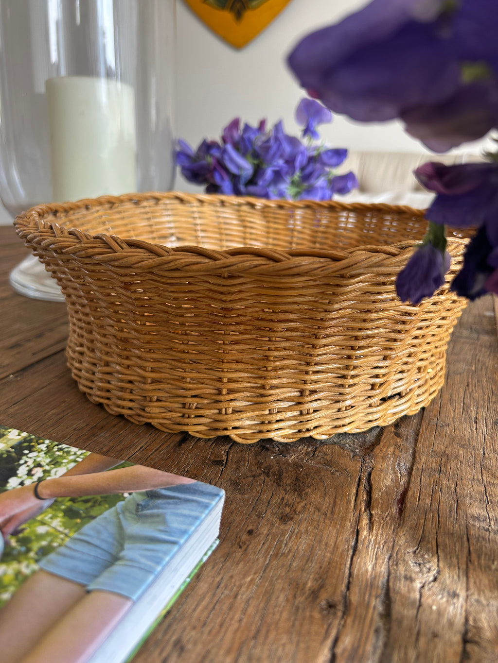 Round Rattan Woven Basket