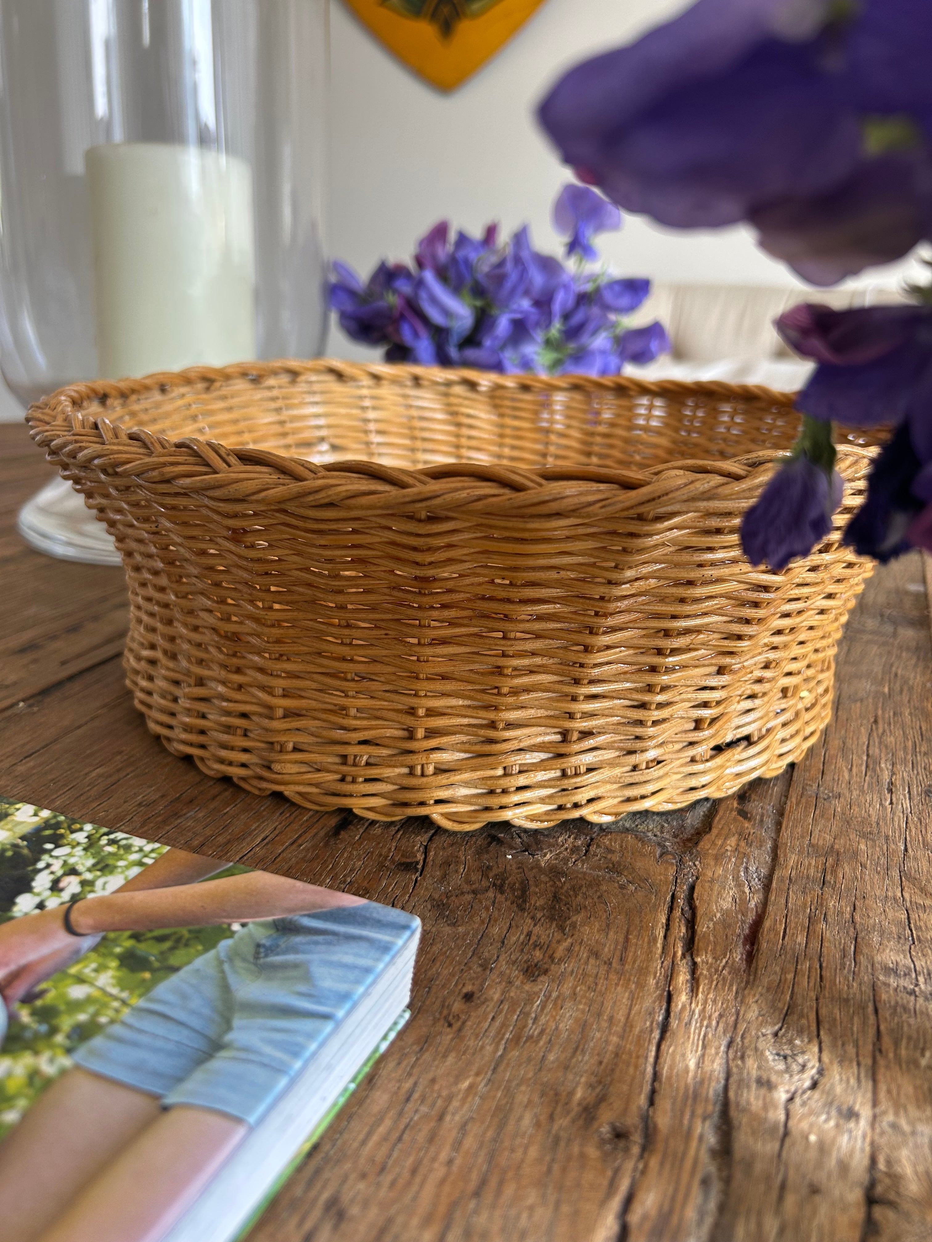 Round Rattan Woven Basket