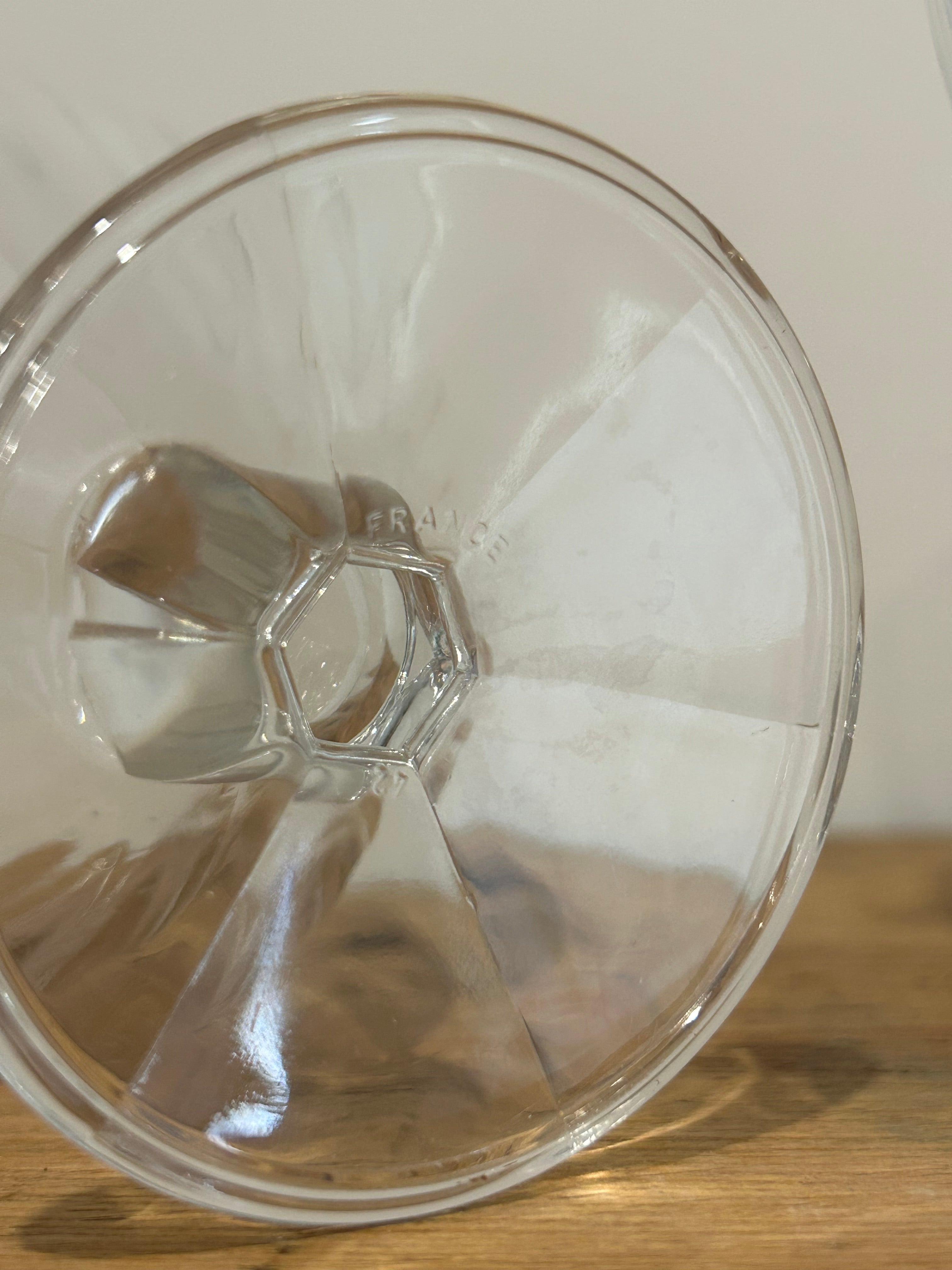 Trio of vintage French glass dessert bowls