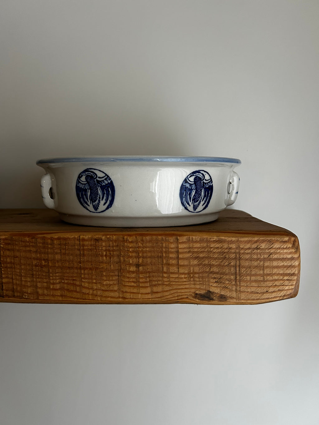 Mid Century Ceramic Dog Bowl vII