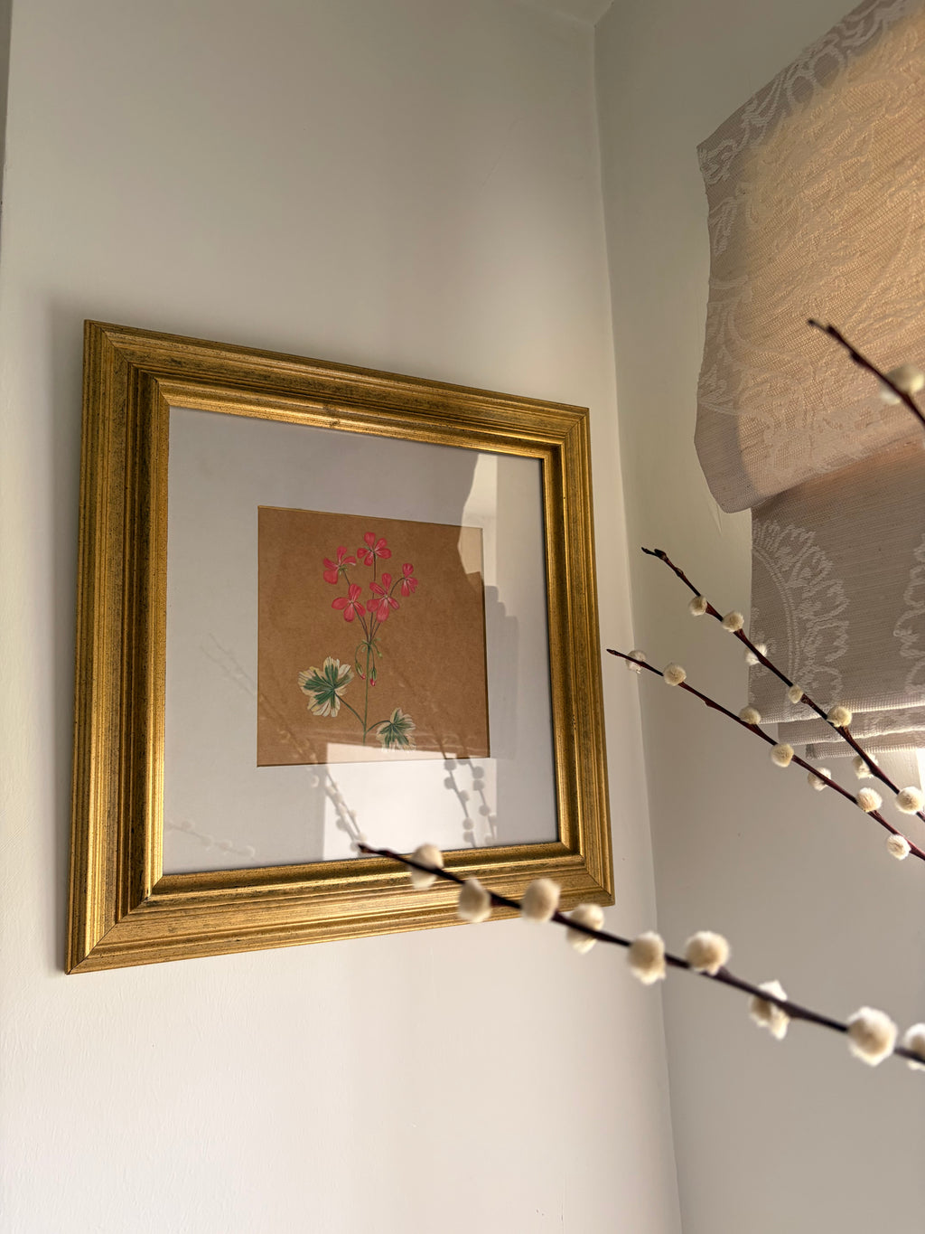 Framed Original Painting: ‘Frank Headley’ Geranium