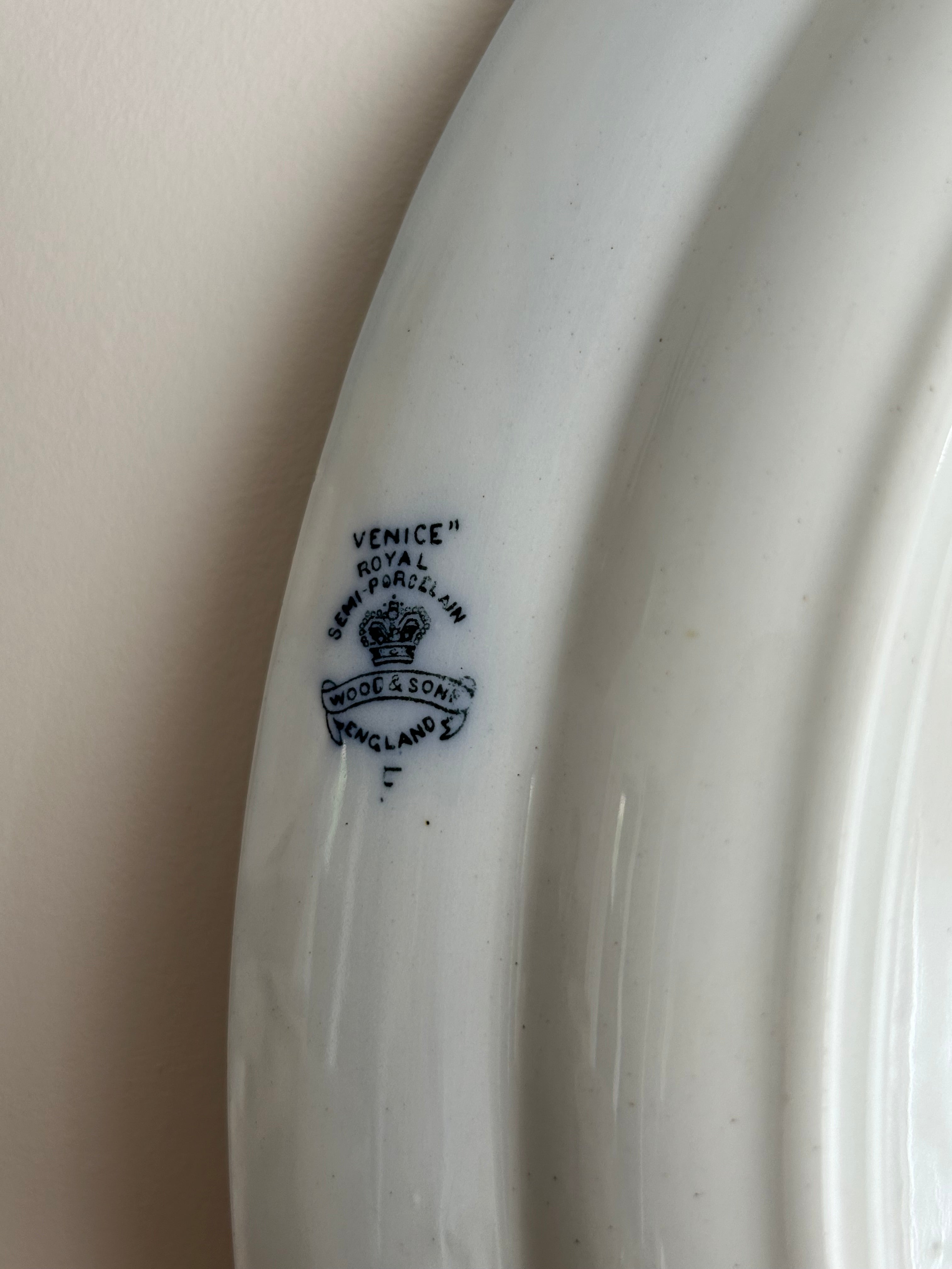 Antique Wood & Sons Venice Large Platter 1915