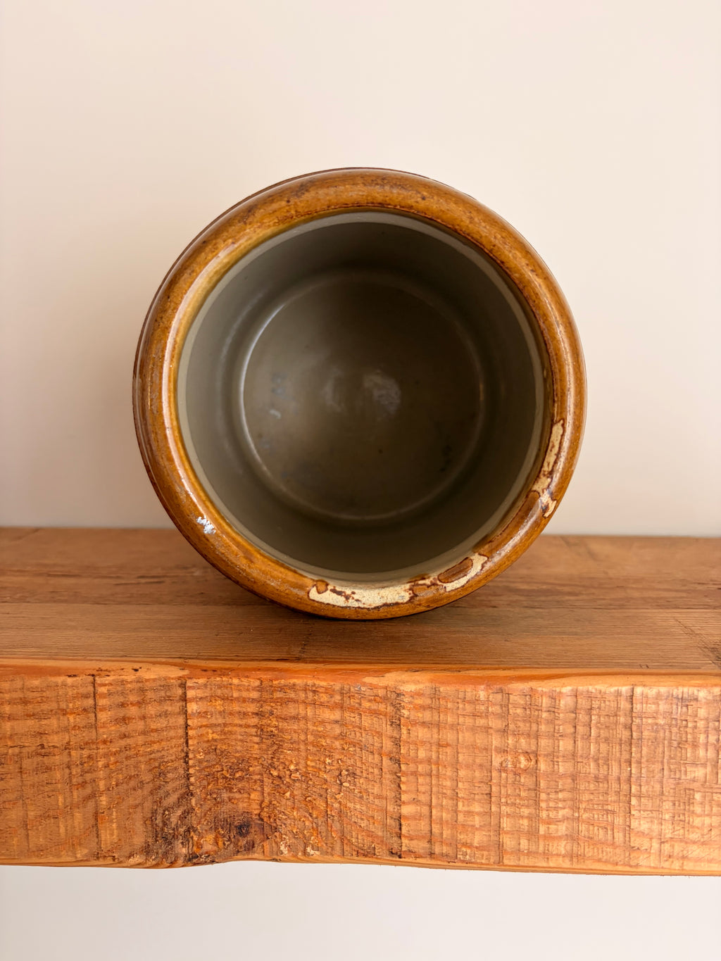 Antique Two-Tone Stoneware Crock Jar
