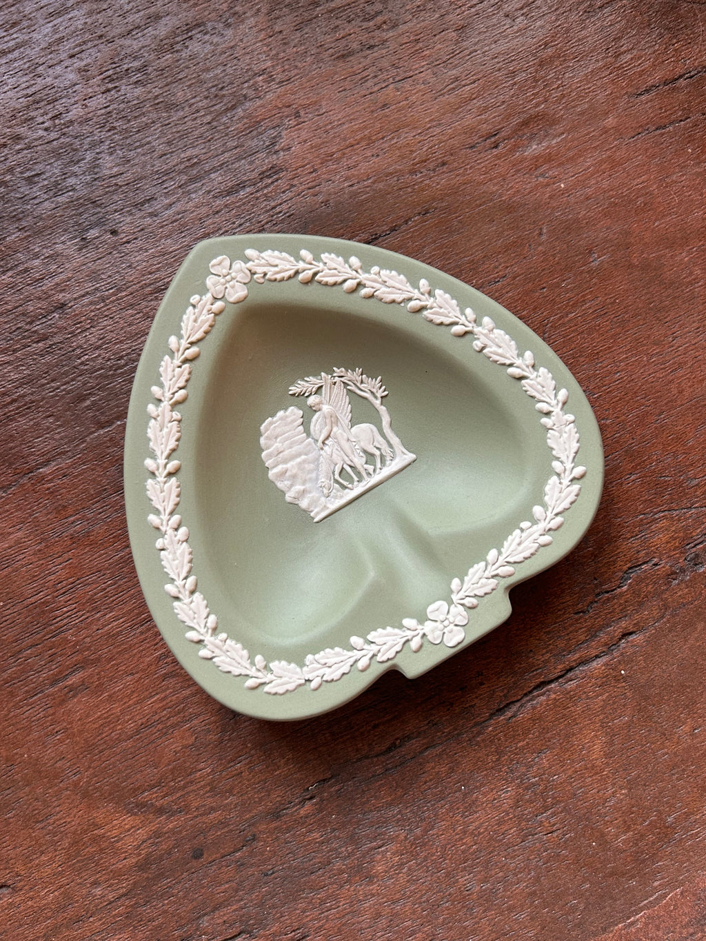 Wedgwood Jasperware Green Spade Pin Tray