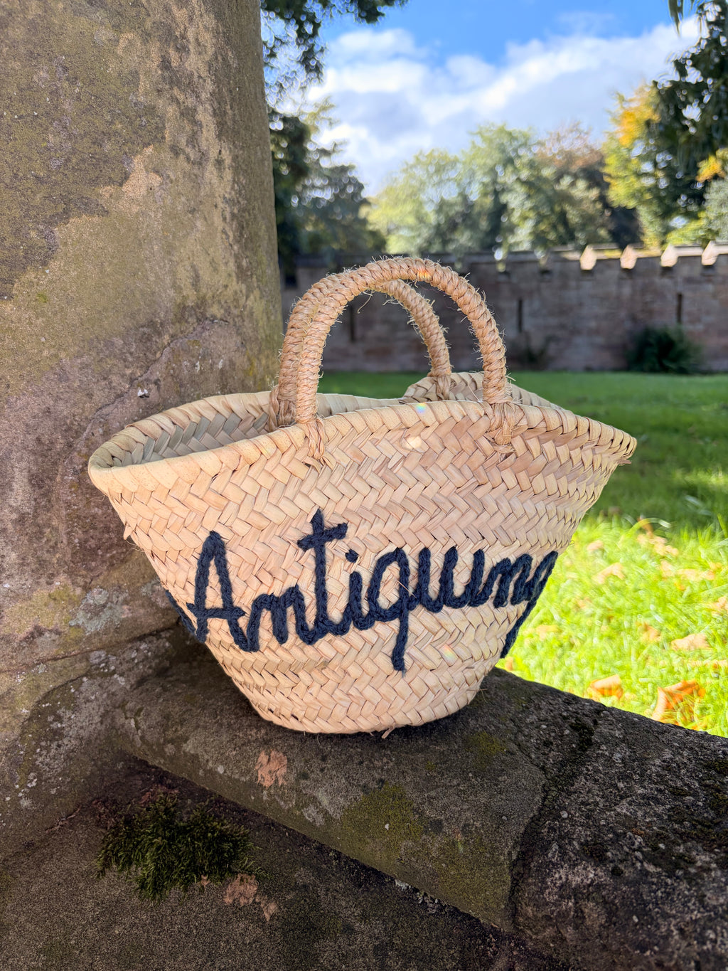 Mini ‘Antiquing’ Market Basket - Denim Blue