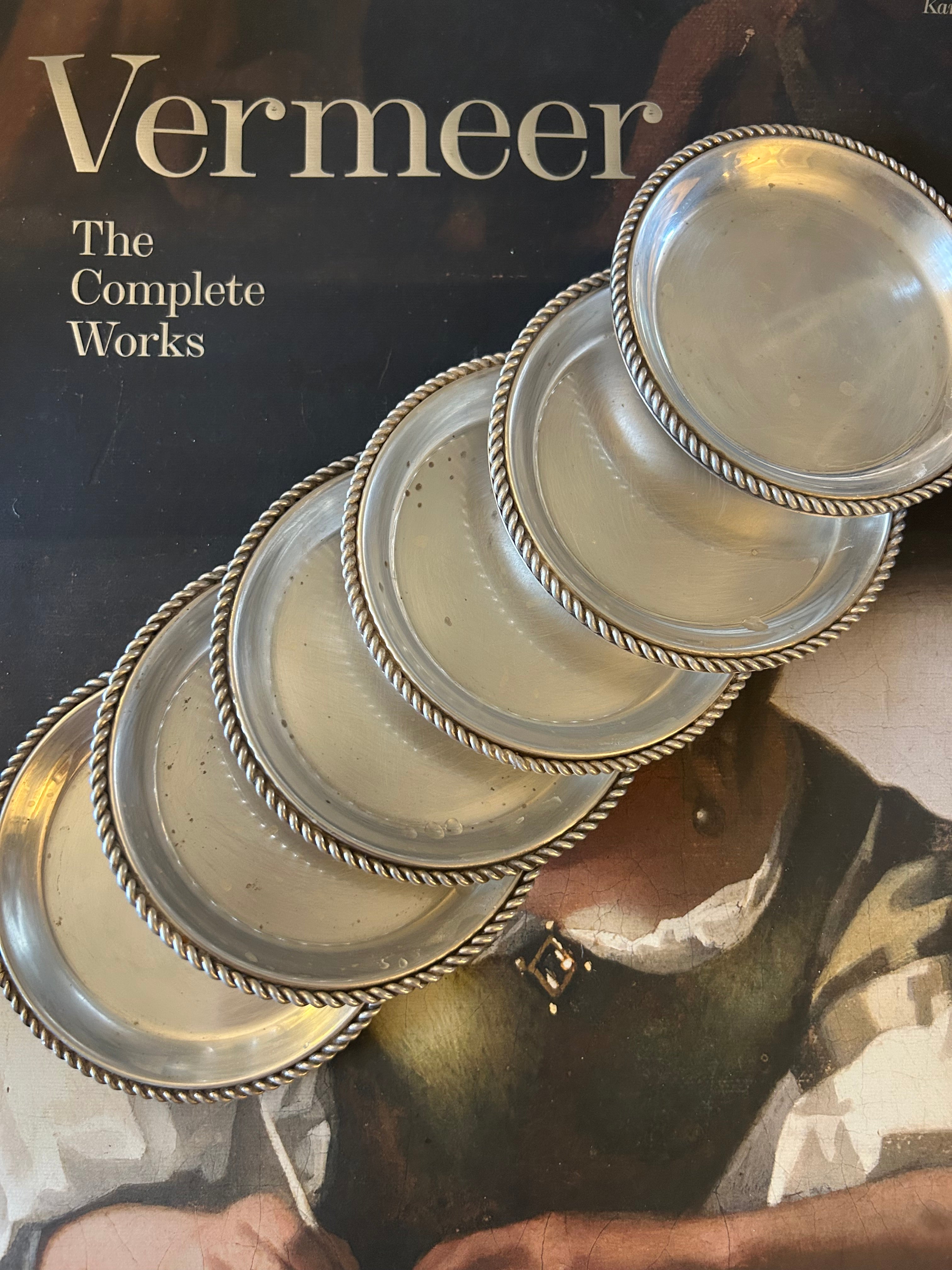Set of 6 Vintage Braucke & Berkenhoff Silver Plated Coasters