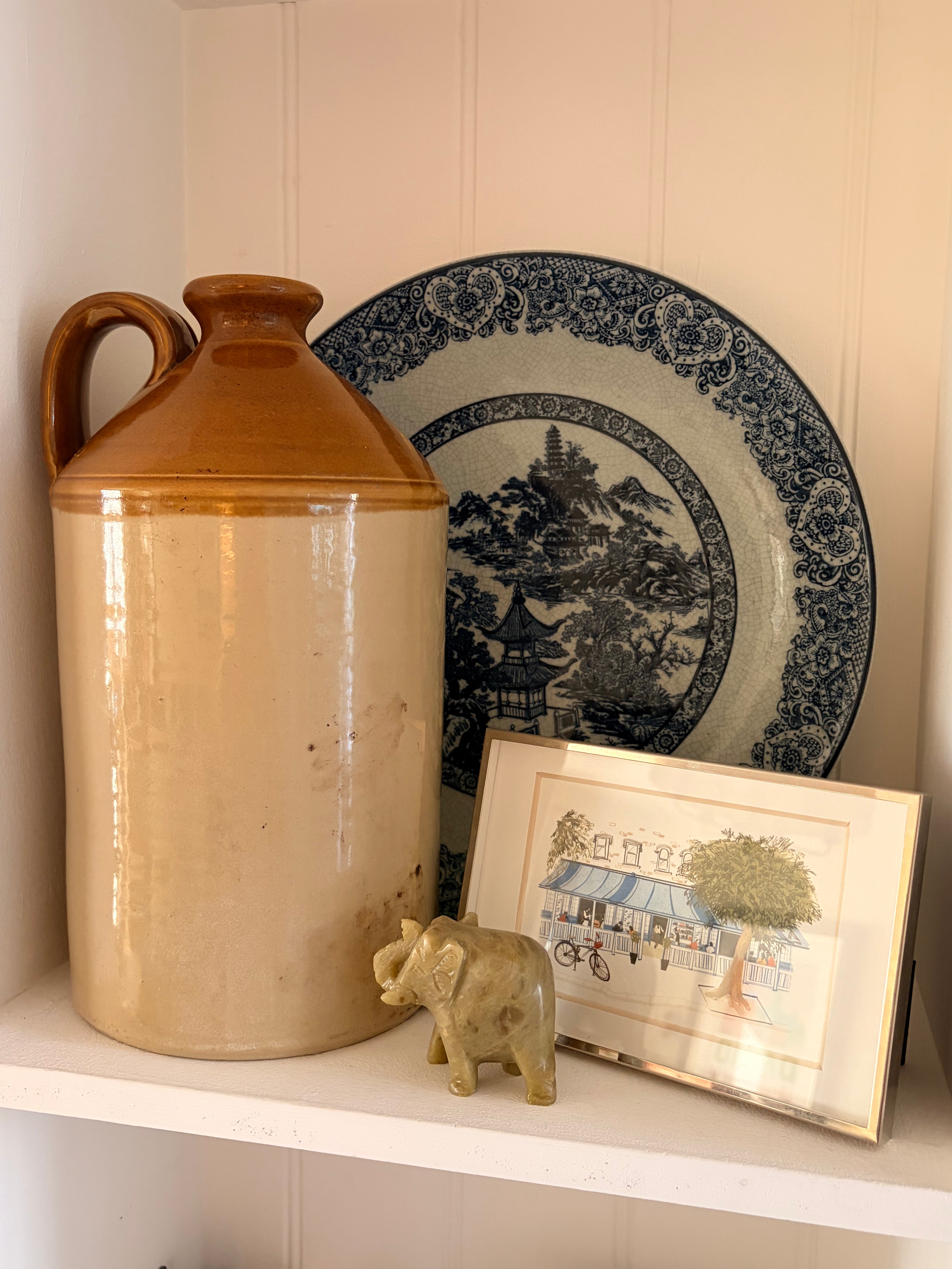 Antique Large Carder & Sons Brierley Hill Victorian Stoneware Flagon Jug