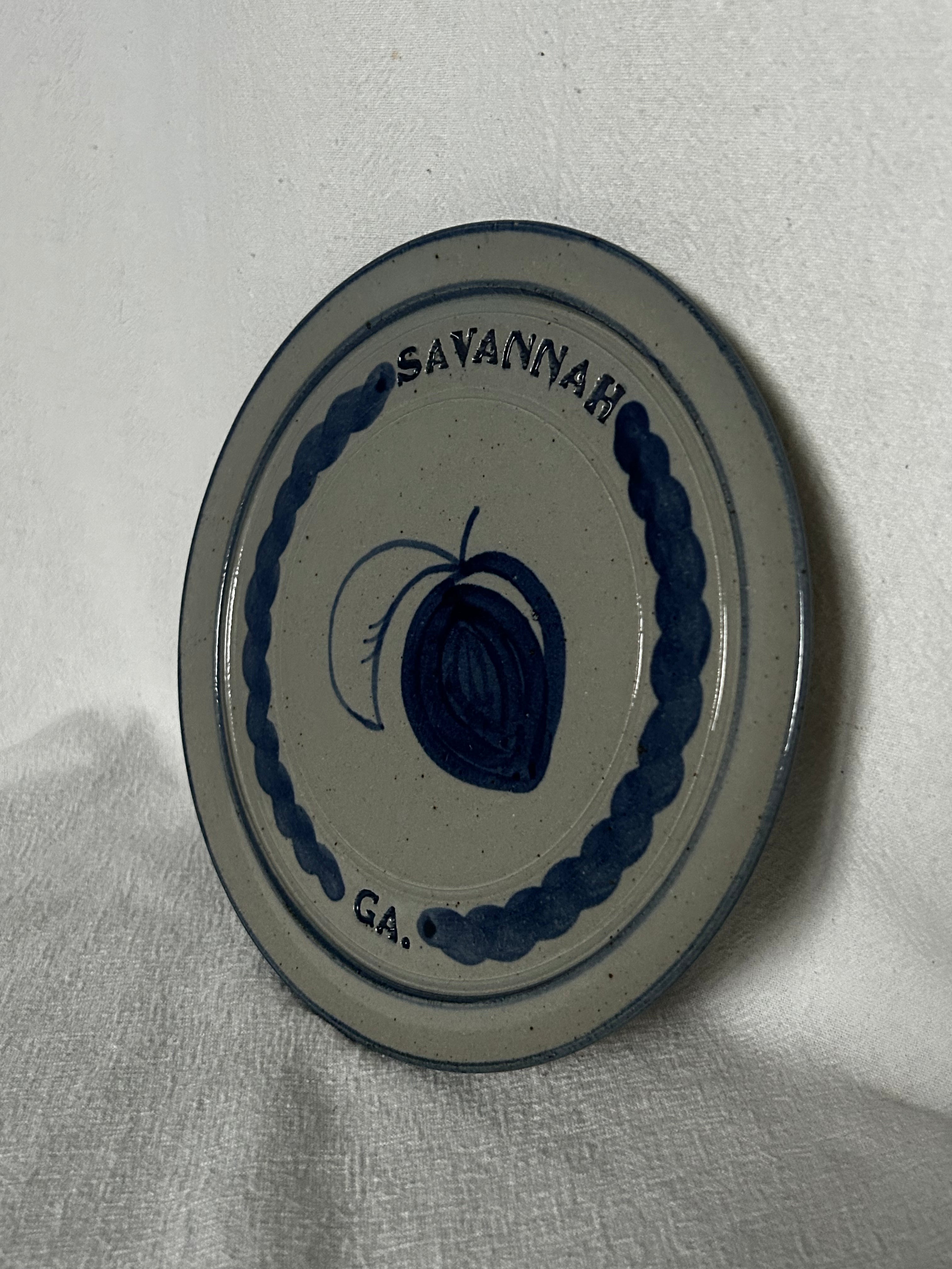 Savannah GA Hand-painted Plate 1996