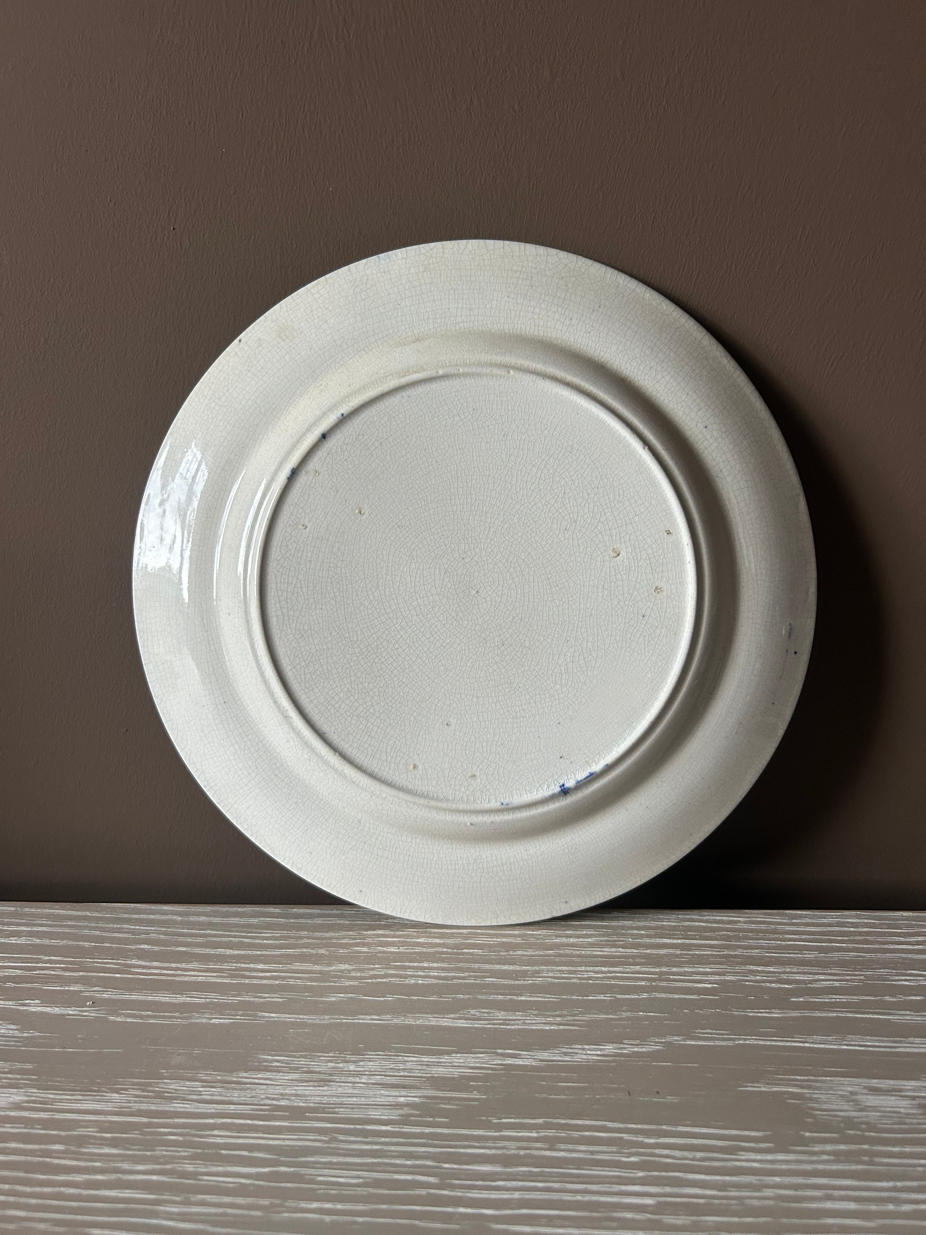 Antique Early 19th Century Staffordshire "Blue Willow" Plate – Circa 1830, Unmarked Pearlware