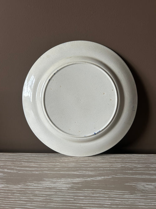 Antique Early 19th Century Staffordshire "Blue Willow" Plate – Circa 1830, Unmarked Pearlware