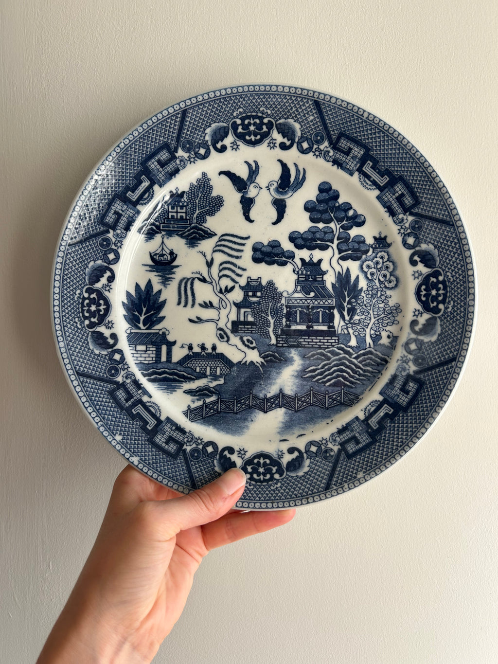 Made in Occupied Japan Willow Transferware Plate