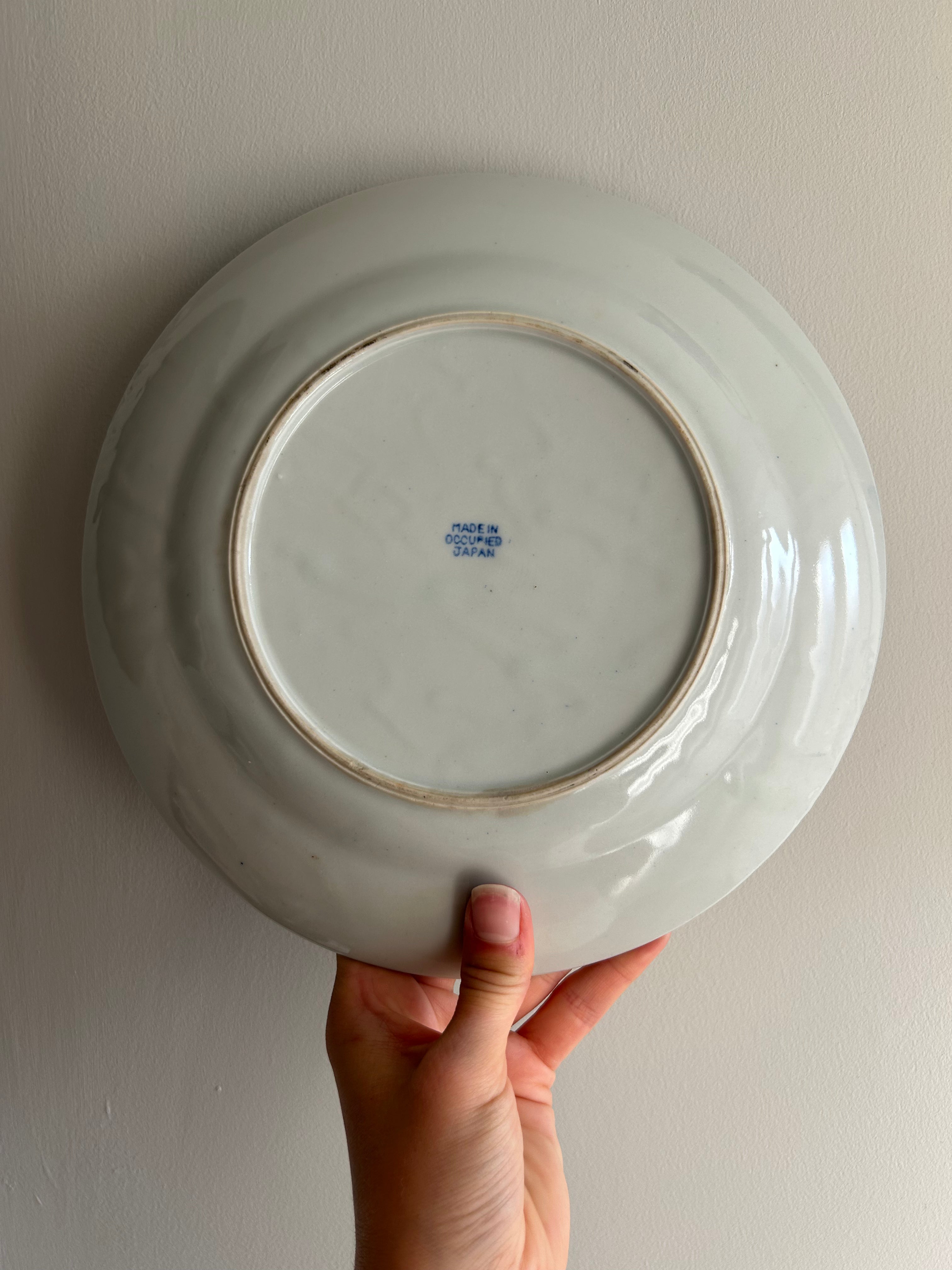 Made in Occupied Japan Willow Transferware Plate